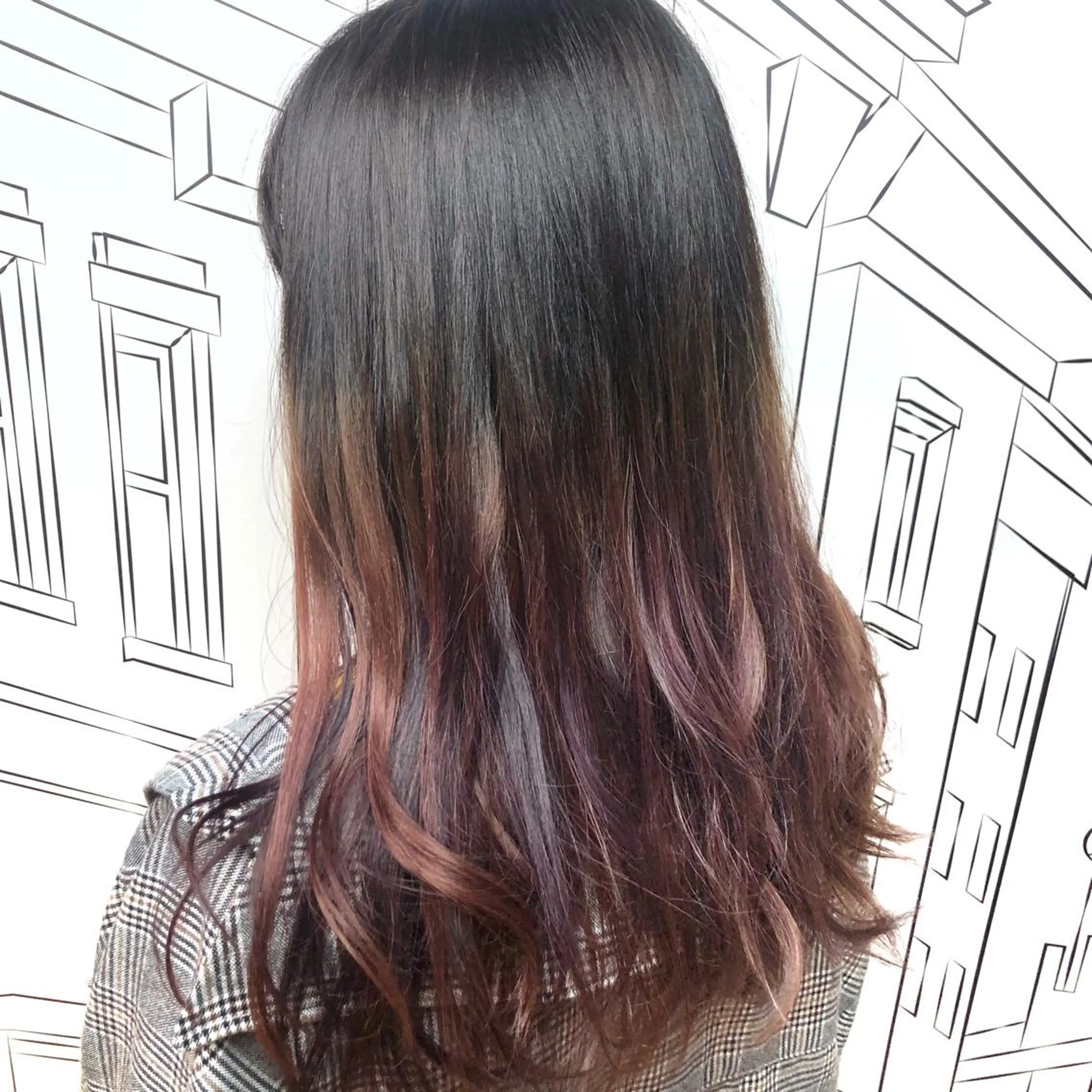 セミロング カラー イルミナカラー TOMOKA 艶髪/透明感カラーのヘアスタイル