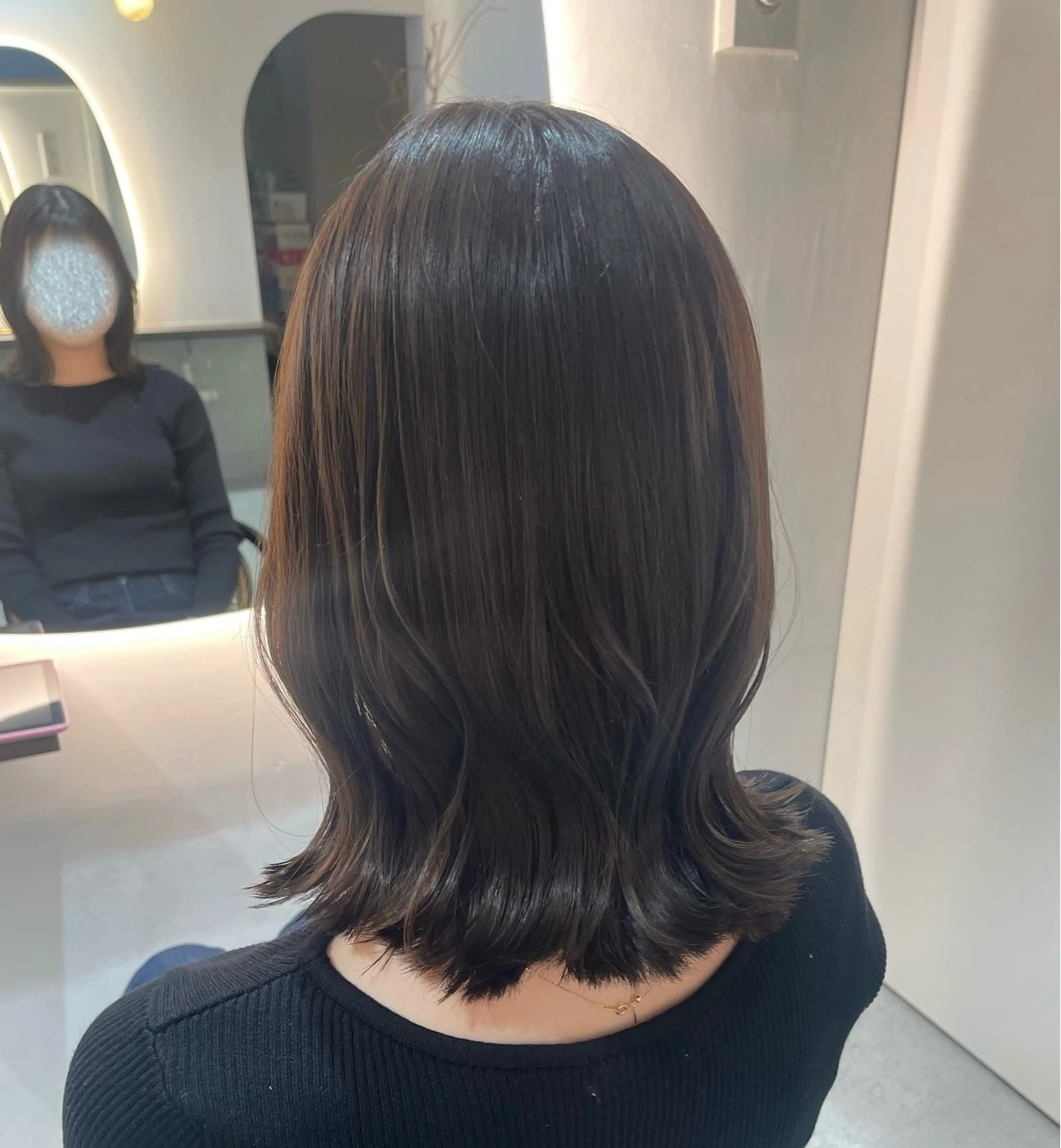 ミディアム カラー カット ヘアカラー トリートメント 加藤 未夢のヘアスタイル