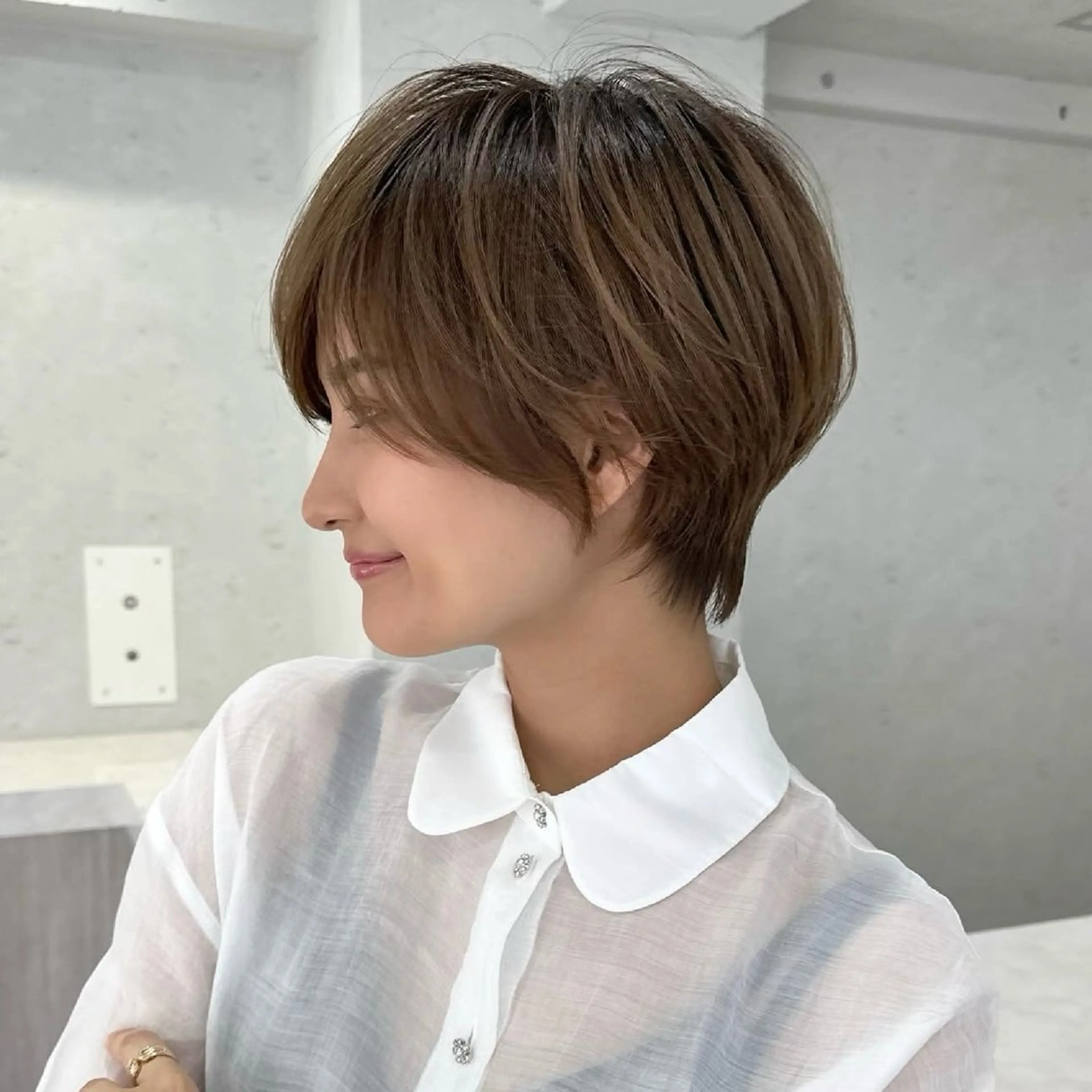 ショート 艶カラー/ヘアセット 着付け　ふうか　渋谷のヘアスタイル