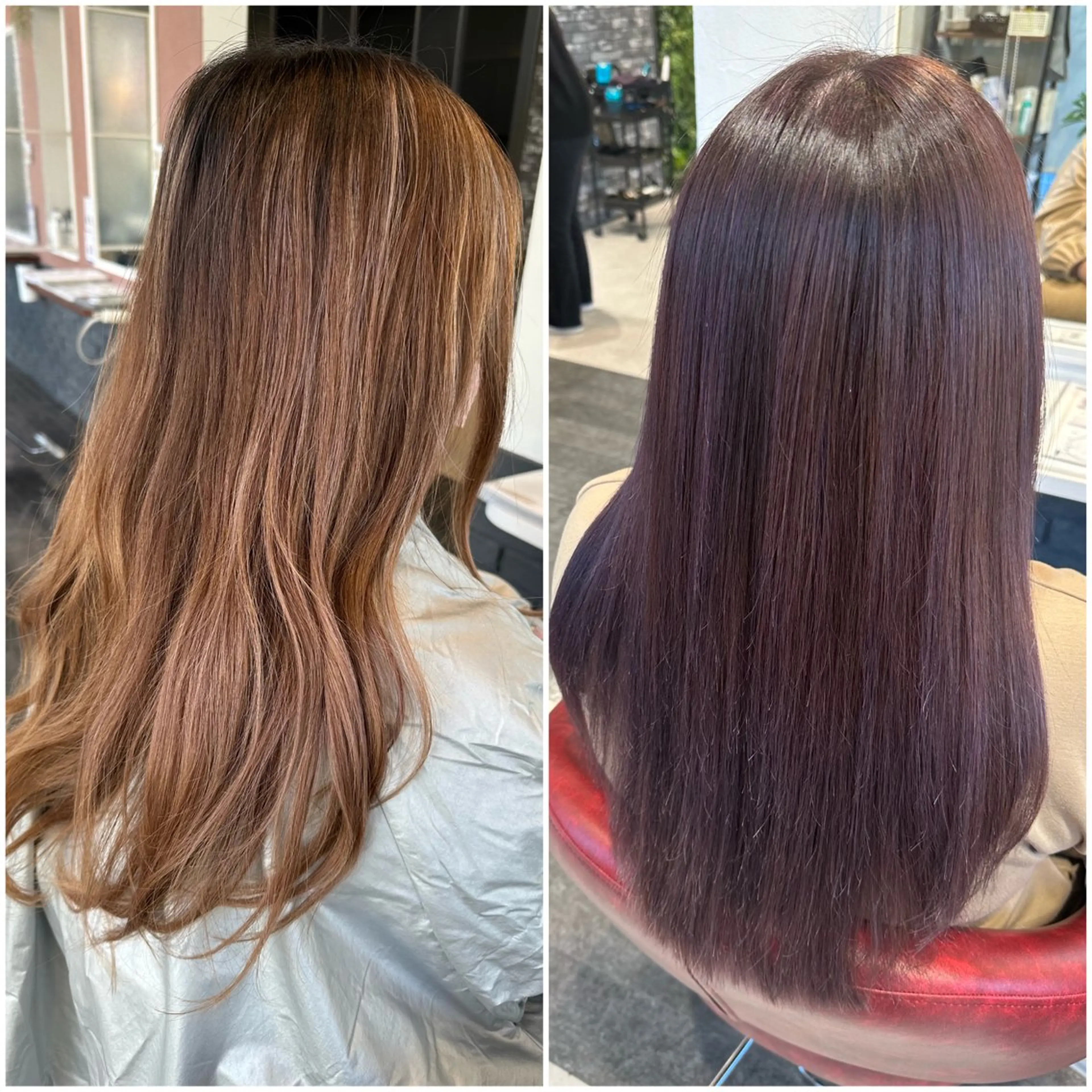 ロング カラー パープルカラー カット ヘアカラー トリートメント TELAHAIR成田 マネージャー吉野美羽のヘアスタイル