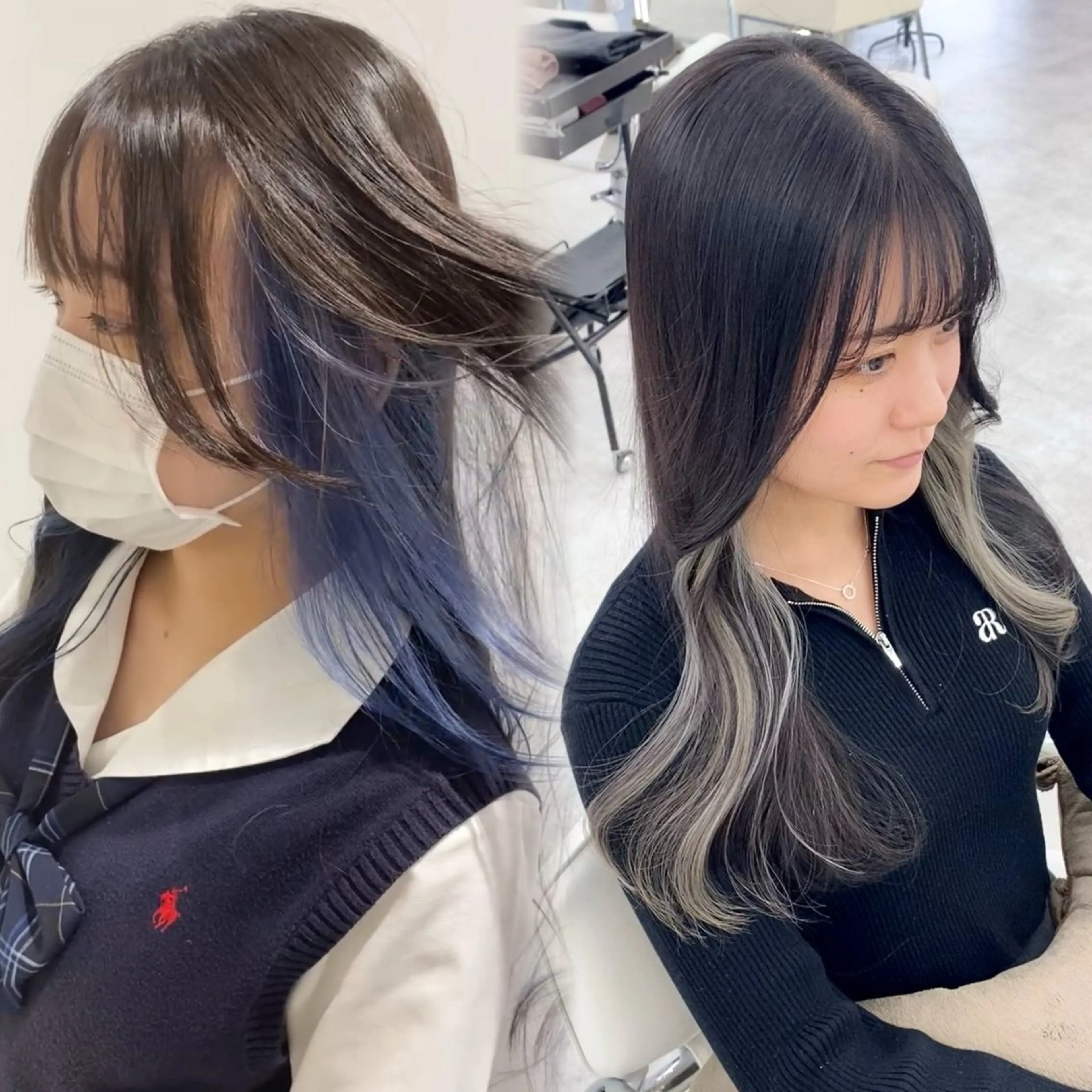 ロング カラー インナーカラー ヘアカラー 透明感ハイトーン特化 /ケアブリーチ/莉駒のヘアスタイル