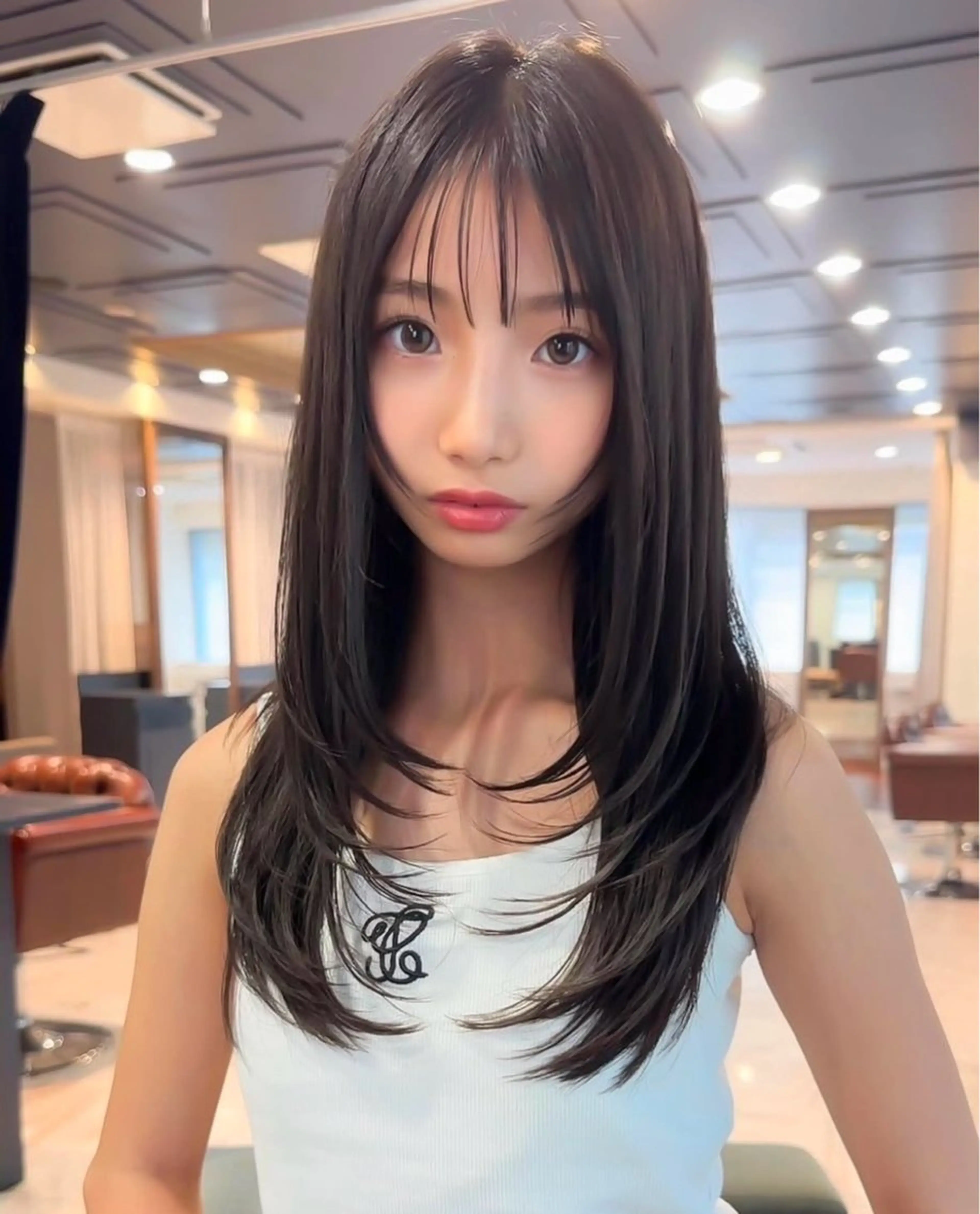 ロング カットモデル募集 長谷川のヘアスタイル