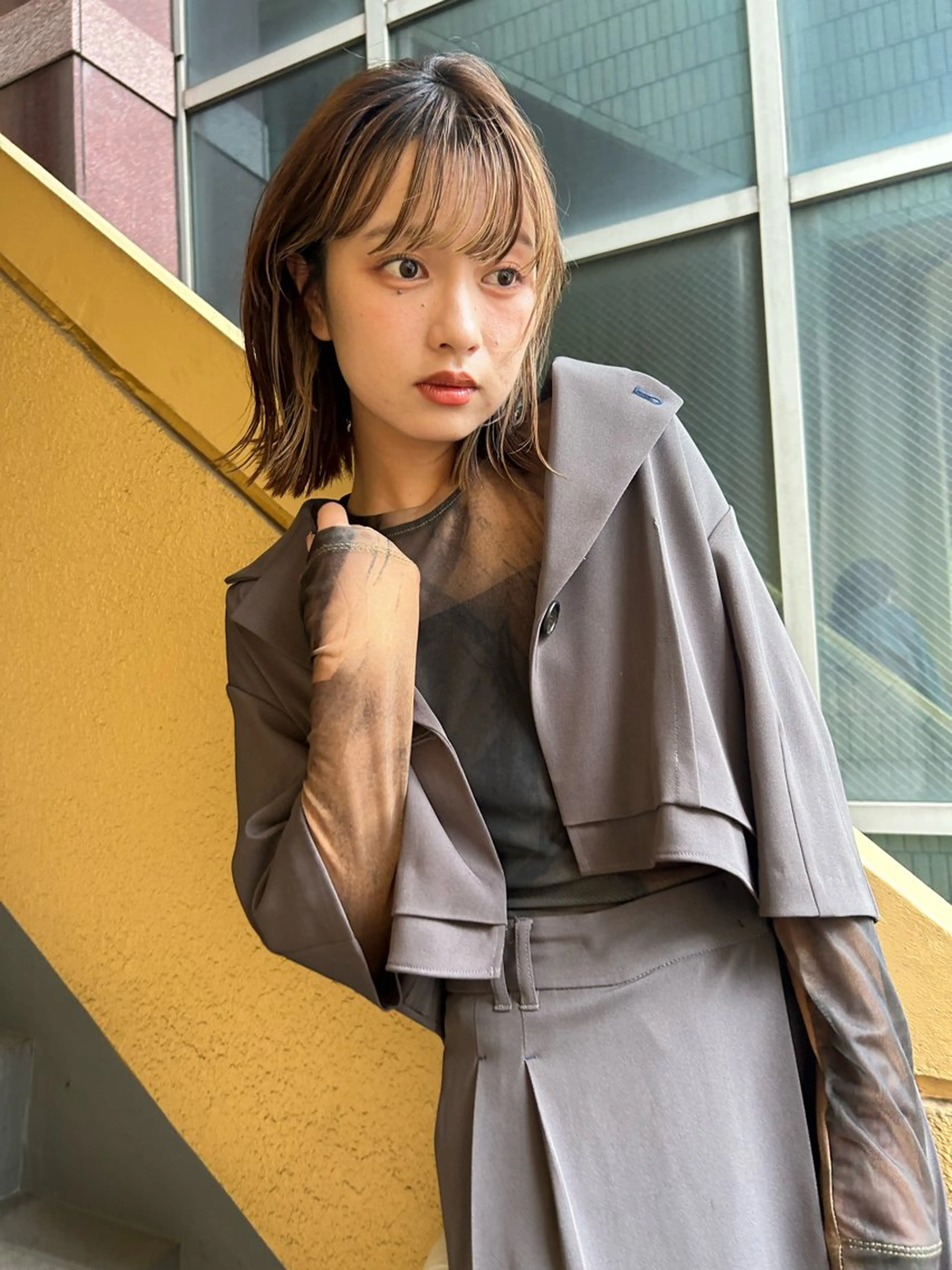 ショート カラー カット ヘアカラー トリートメント ショート/ボブ/ 心斎橋/宮脇美奈のヘアスタイル