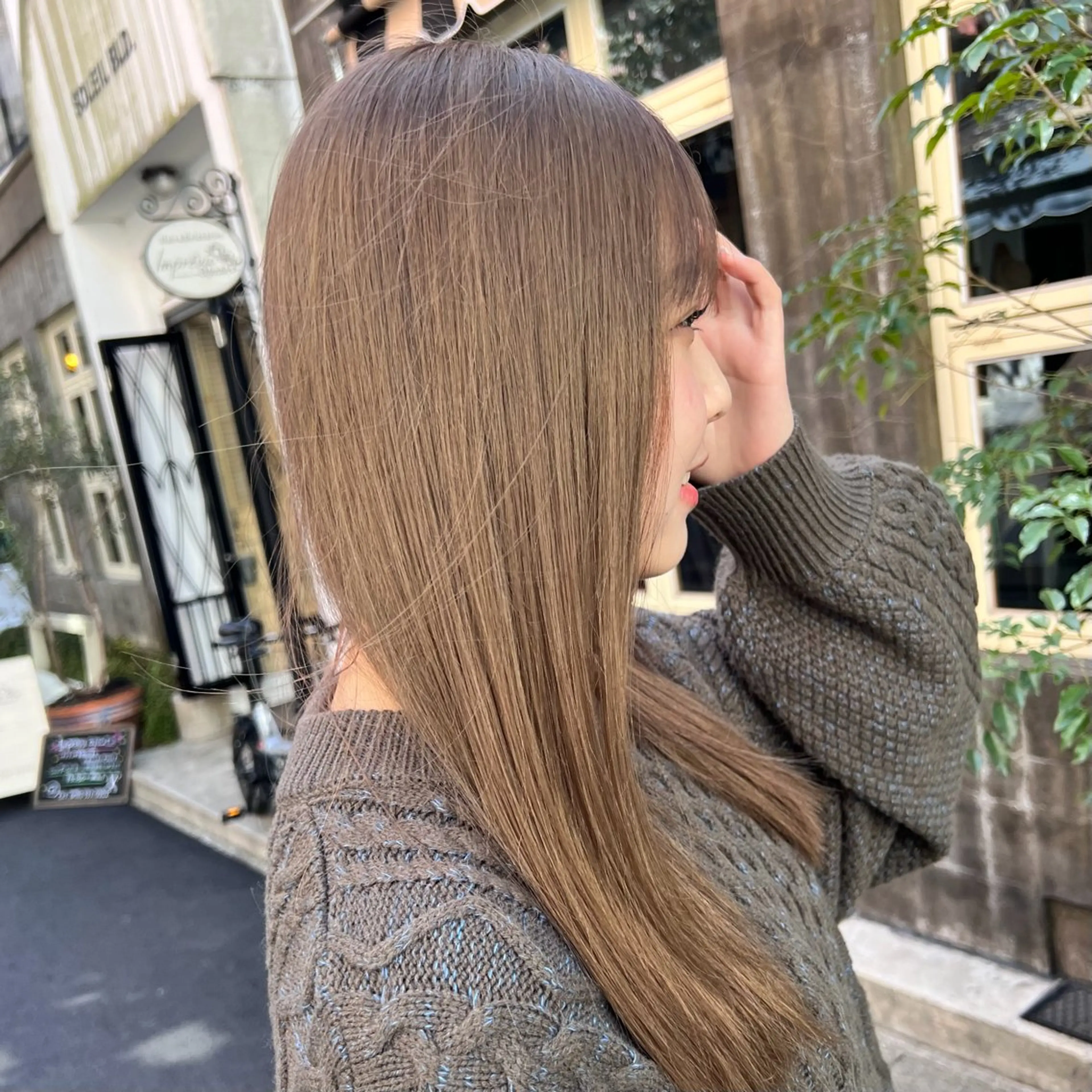 ミディアム カラー カット ヘアカラー EIGHT/ satone🩵のヘアスタイル
