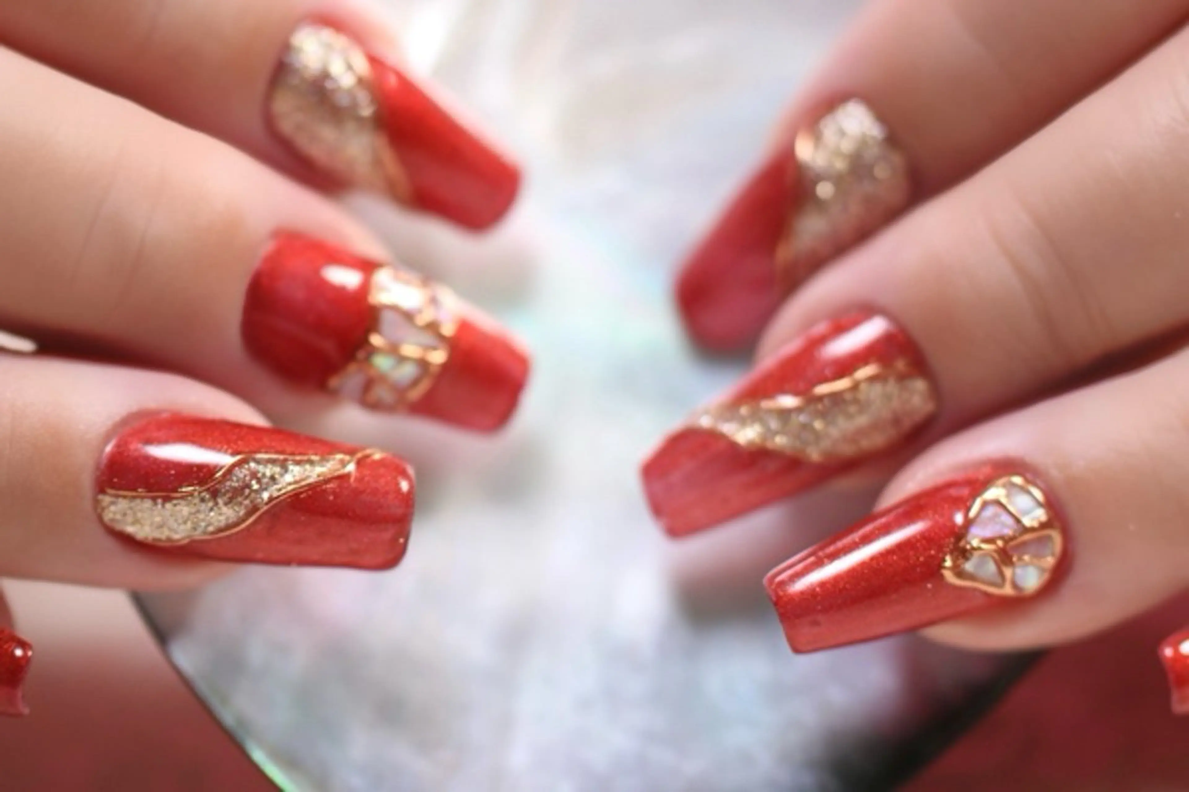 ネイル アートネイル ロングネイル マグネットネイル スカルプネイル しみ えんのネイルデザイン