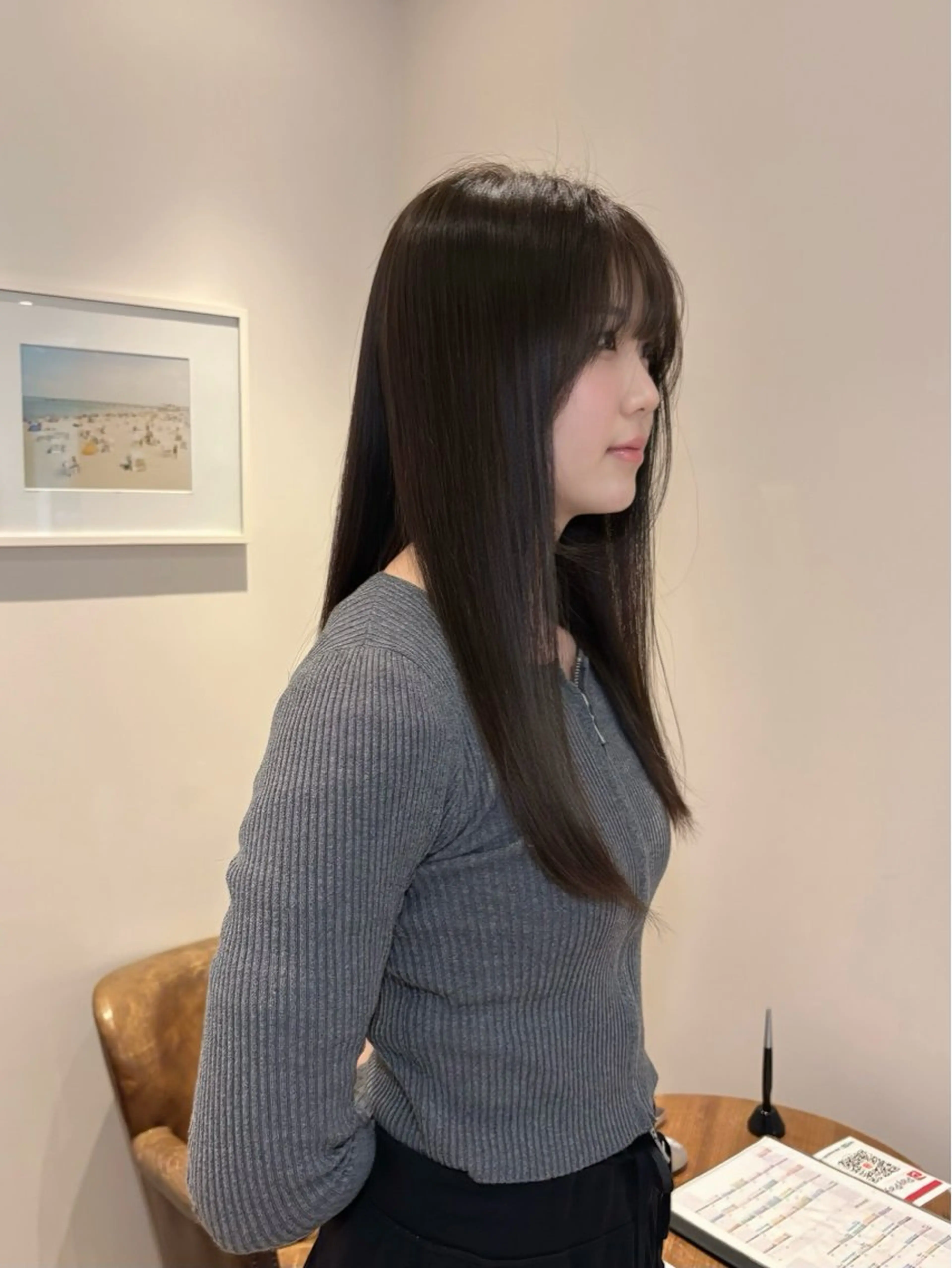 ロング 酸性ストレート カット ヘアカラー 縮毛矯正 トリートメント 葵🫧髪質改善/ つや髪✨梅田のヘアスタイル