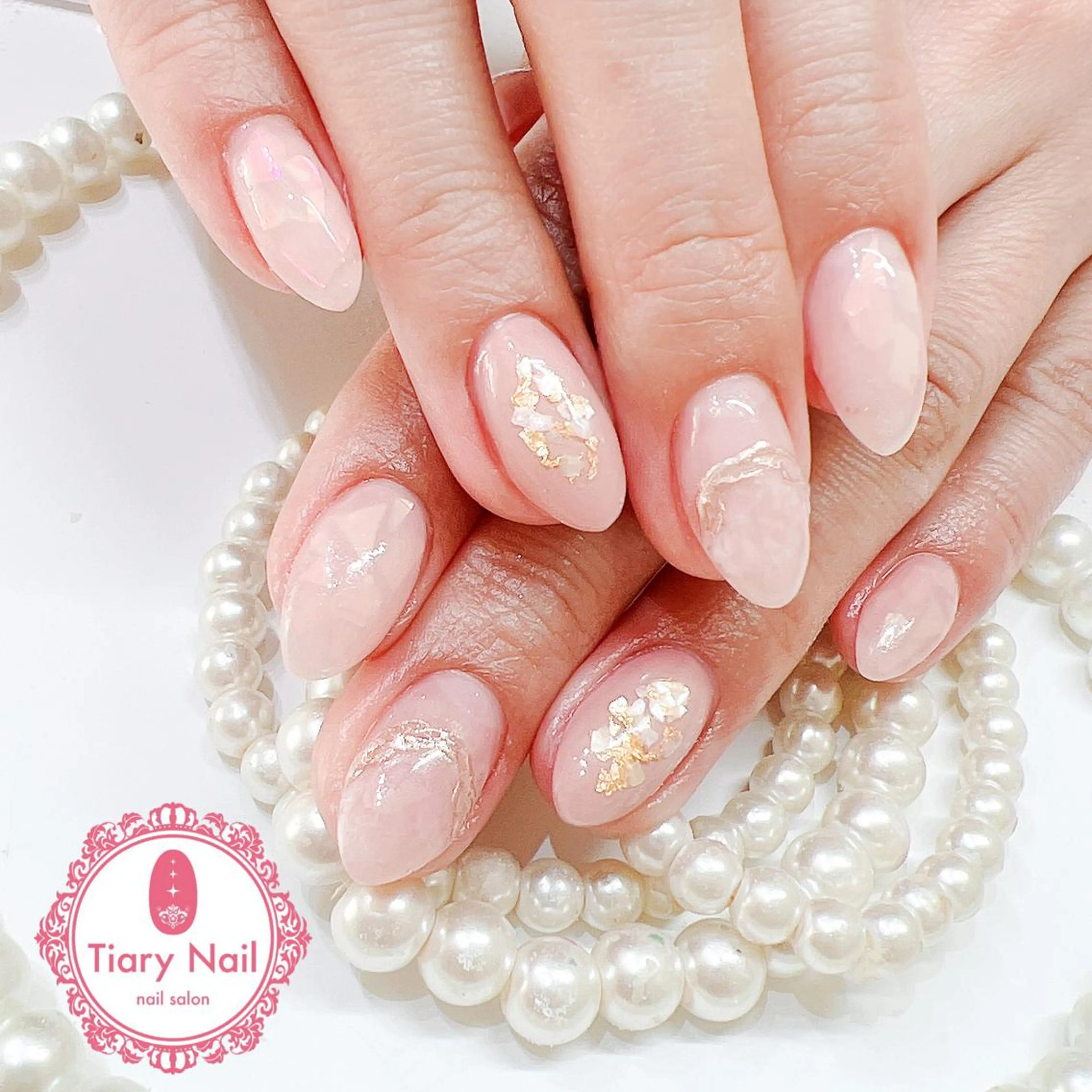 ネイル 桜ネイル 成人式 長さ出し フラッシュネイル フットネイル ハンドネイル 💗🪽Tiary Nail🪽💗のネイルデザイン