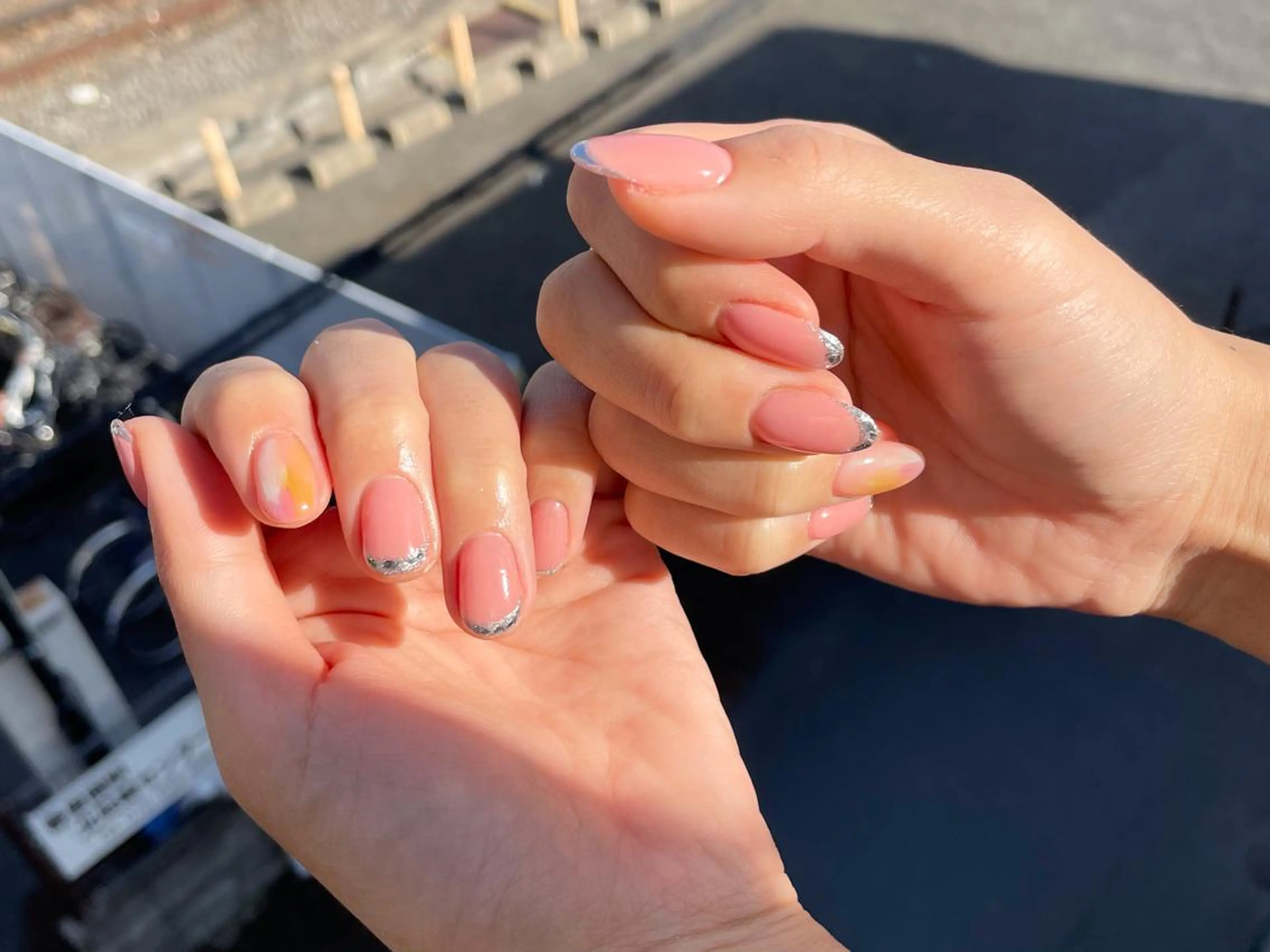 ネイル フレンチネイル ガラスフレンチ nail salon BONO所属・nail salon アトリエBONOのネイルデザイン