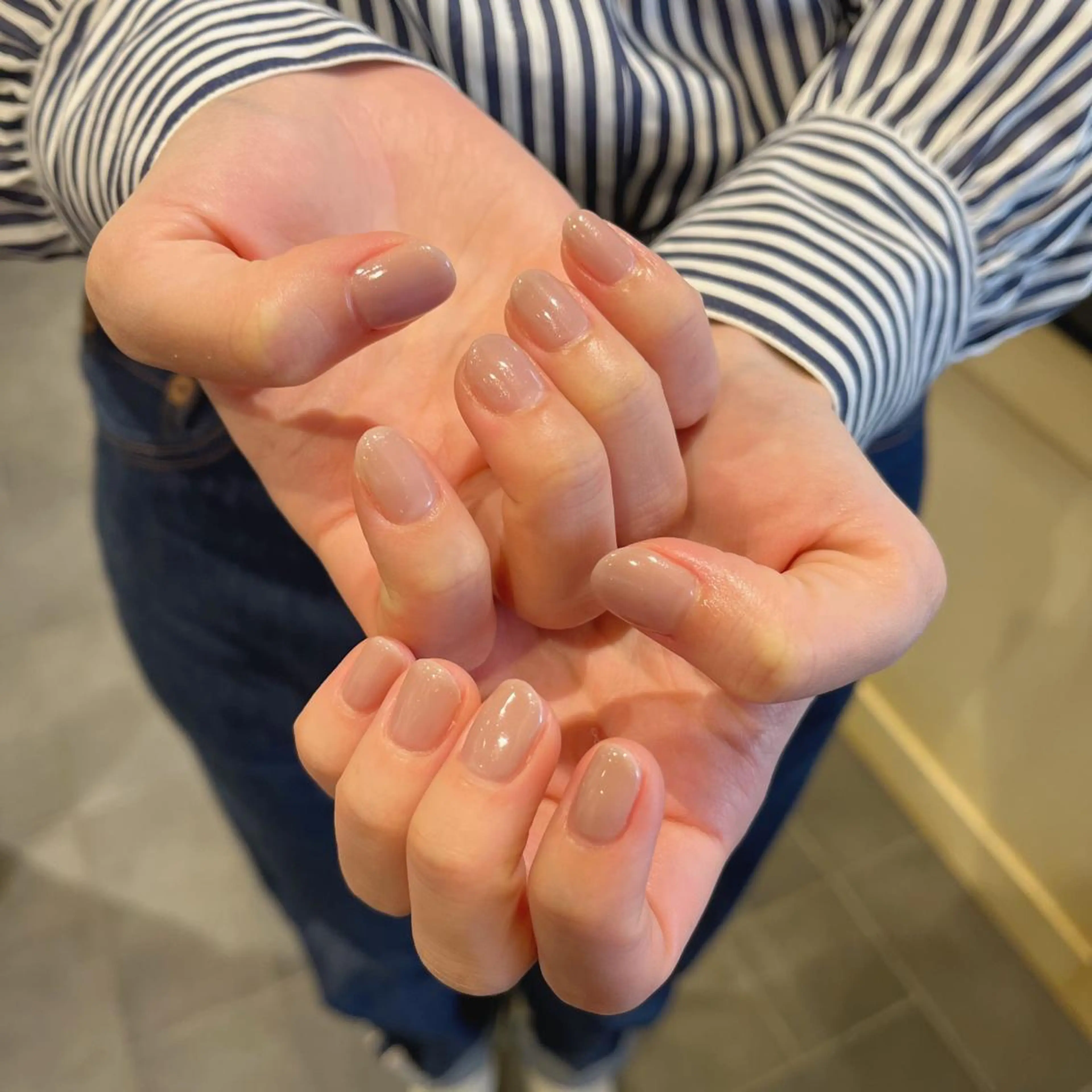 ネイル ジェルネイル ワンカラーネイル パラジェル ハンドネイル 鈴木 里奈のネイルデザイン