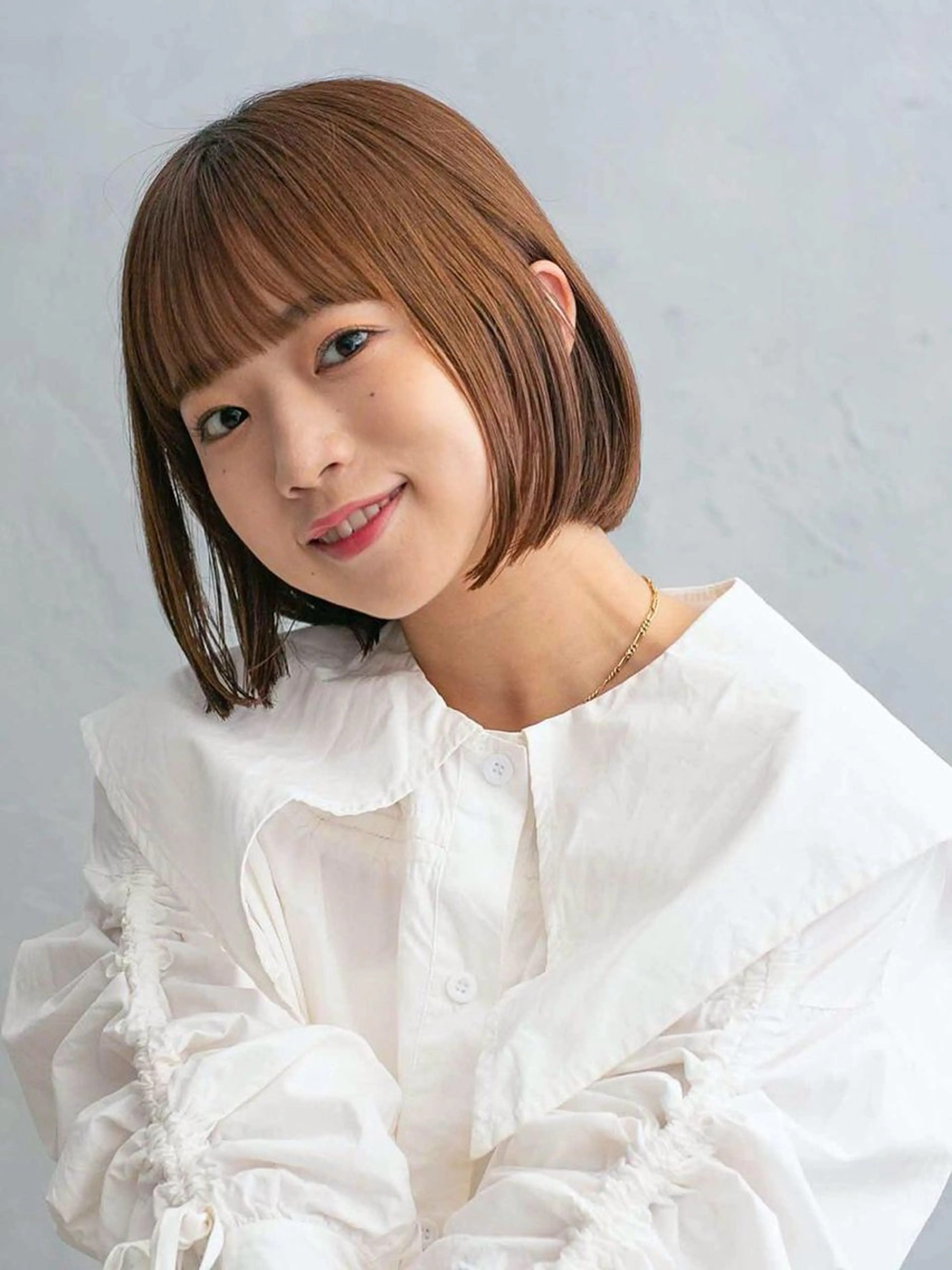 ショート カラー 丸みショート ボブ ショートヘア 小顔カット 縮毛矯正 カット ヘアカラー 縮毛矯正 トリートメント 💎ハイライトカラー /髪質改善カラー💎のヘアスタイル