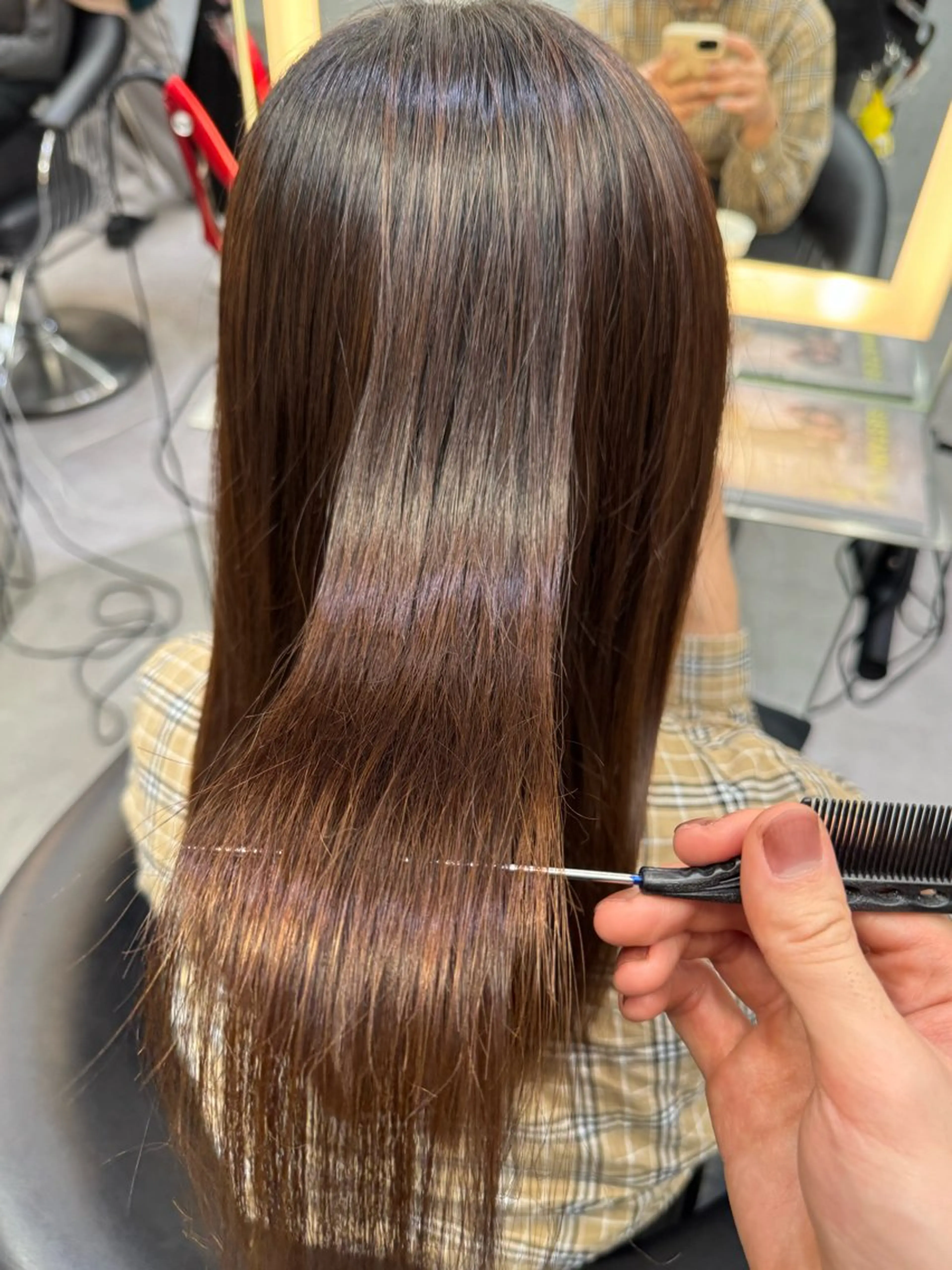 ロング カット 縮毛矯正 トリートメント ウルフ/レイヤー/ ボブ/大石晴也🦋のヘアスタイル