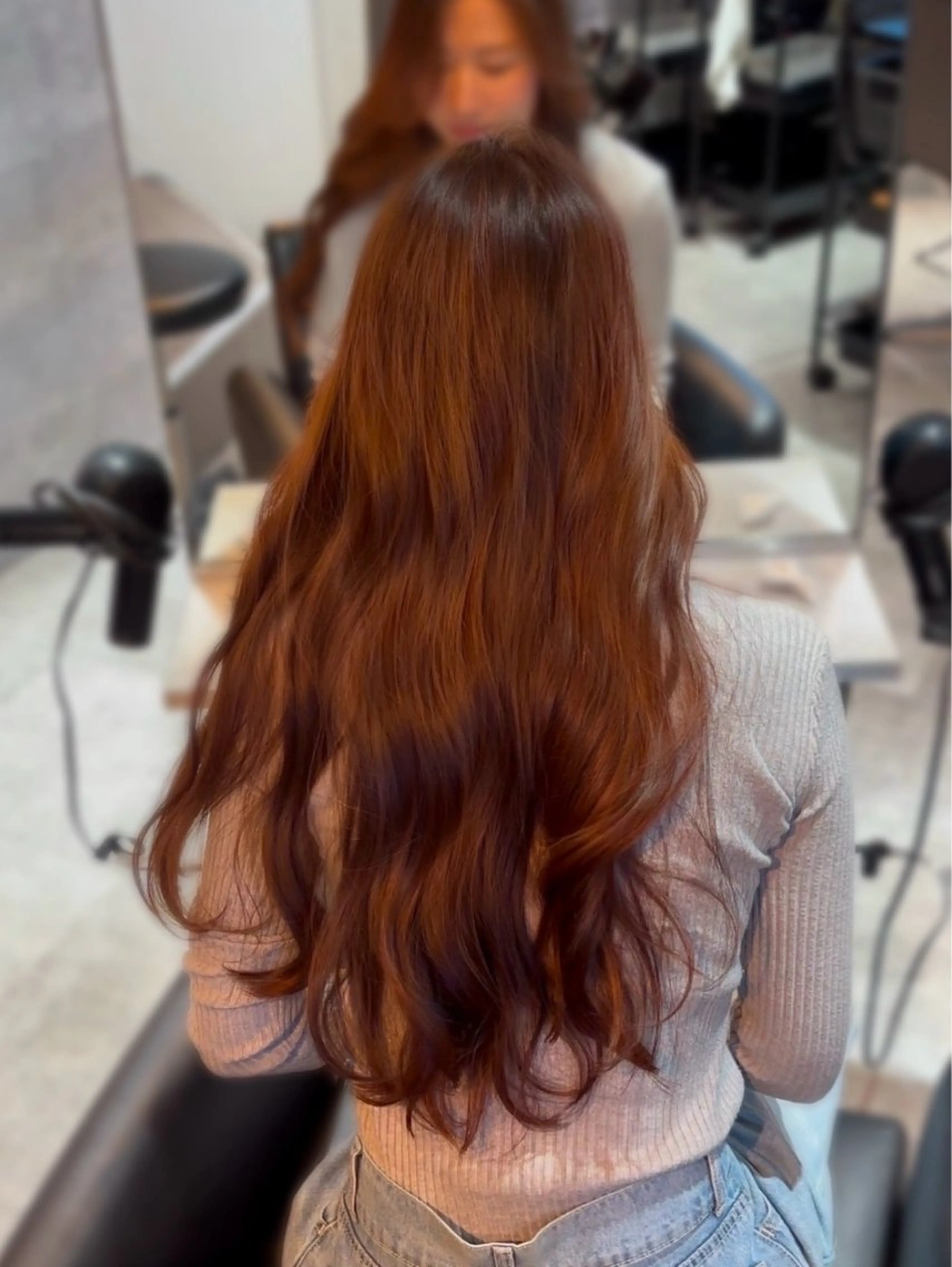 ロング カット ヘアカラー トリートメント 新宿/韓国レイヤー/ 顔まわり/メンズヘアのヘアスタイル