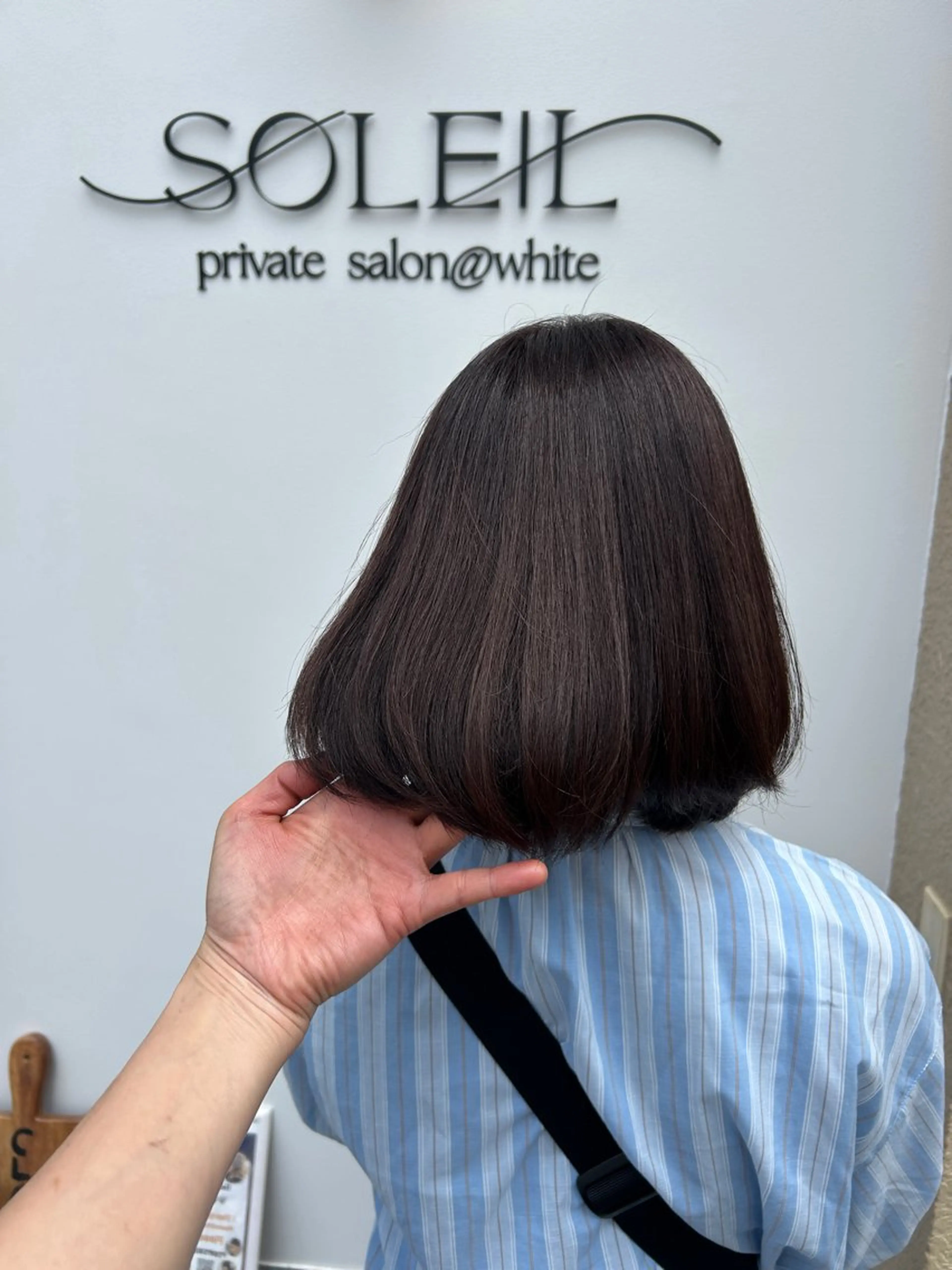 ミディアム カラー 髪質改善 縮毛矯正 トリートメント カット トリートメント 久木原 ゆりのヘアスタイル