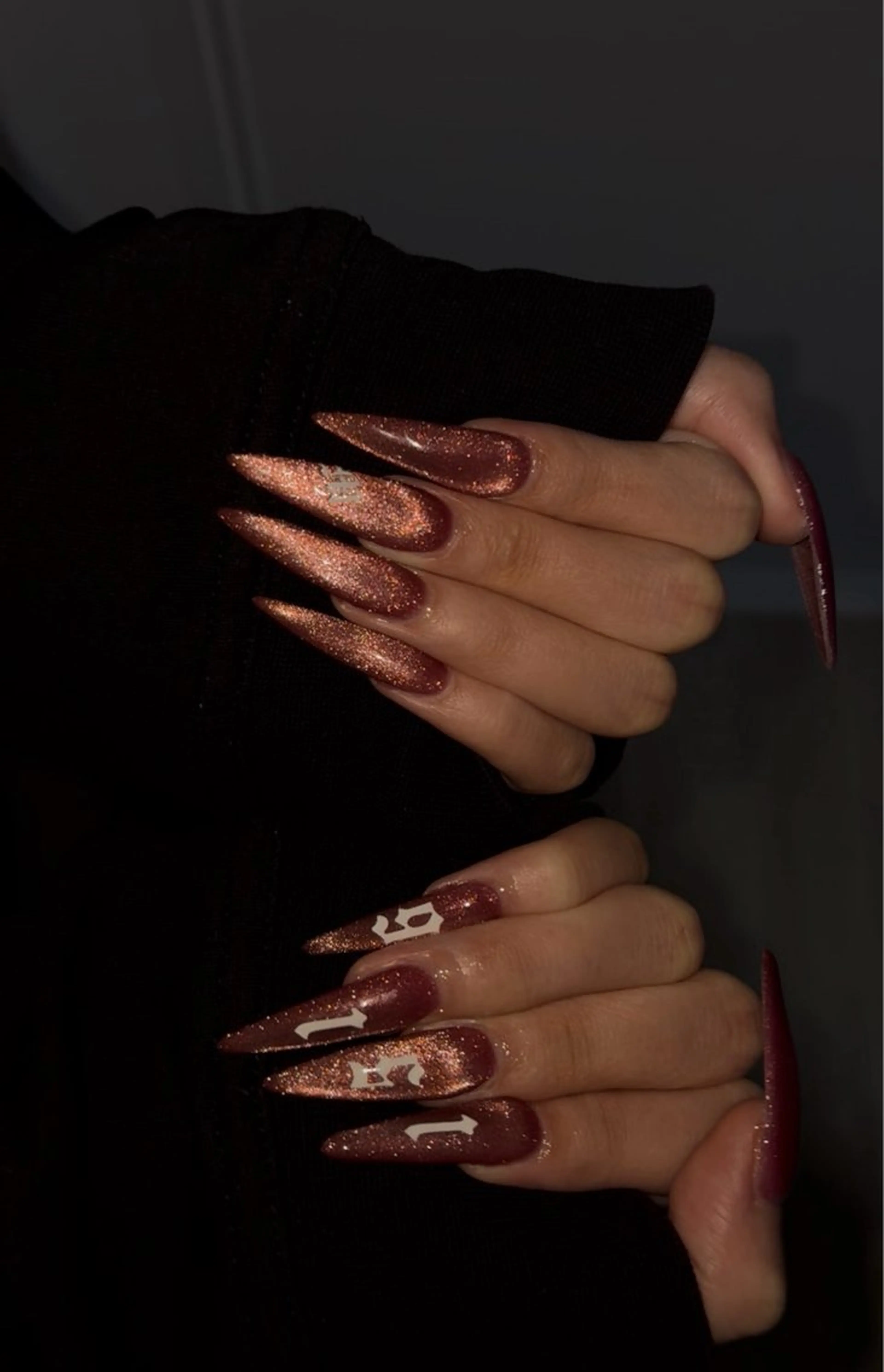 ネイル ロングネイル マグネットネイル Aulu’b Nonokaのネイルデザイン