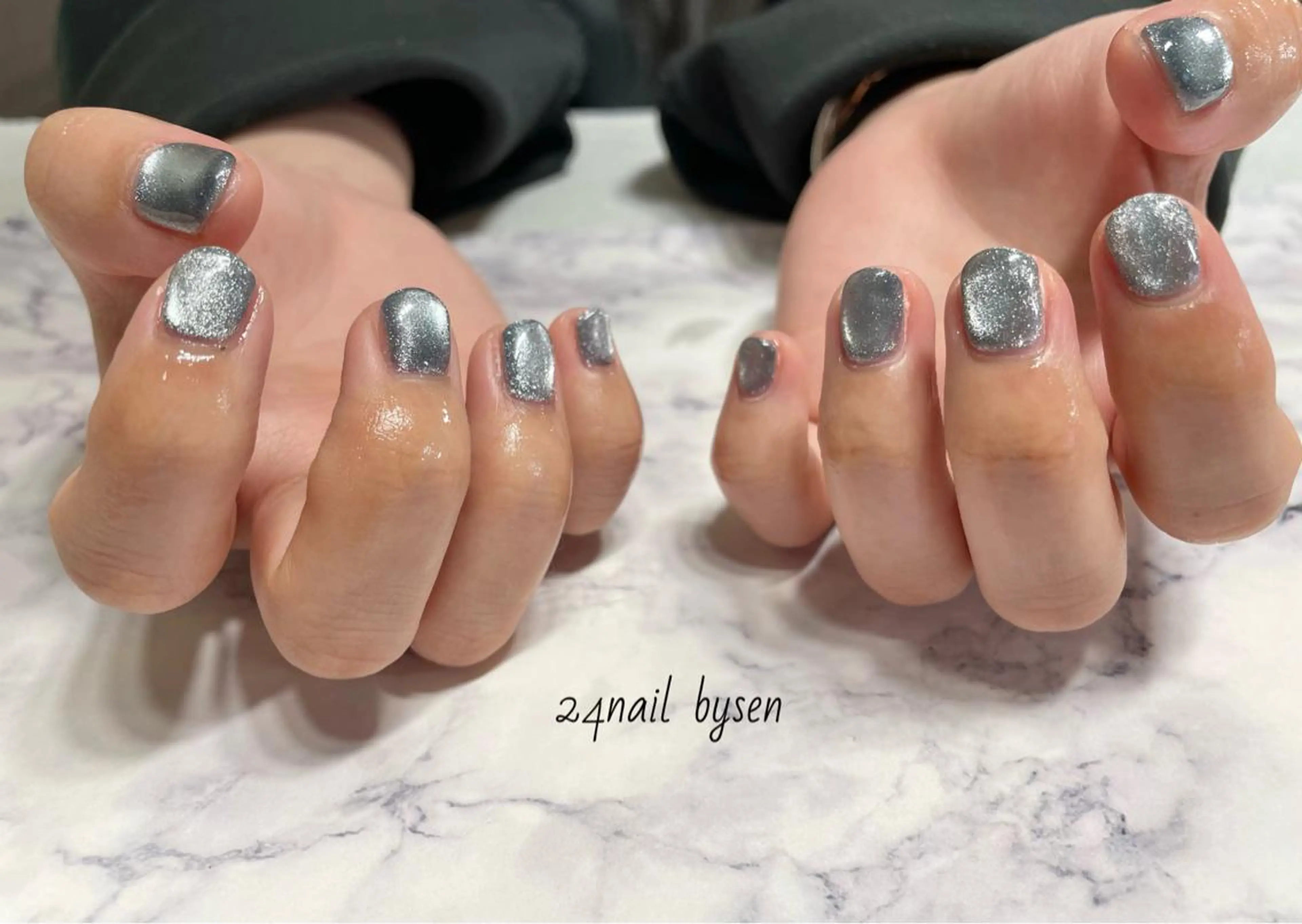 ネイル ブルー Atelier by 24nail/Ayaのネイルデザイン