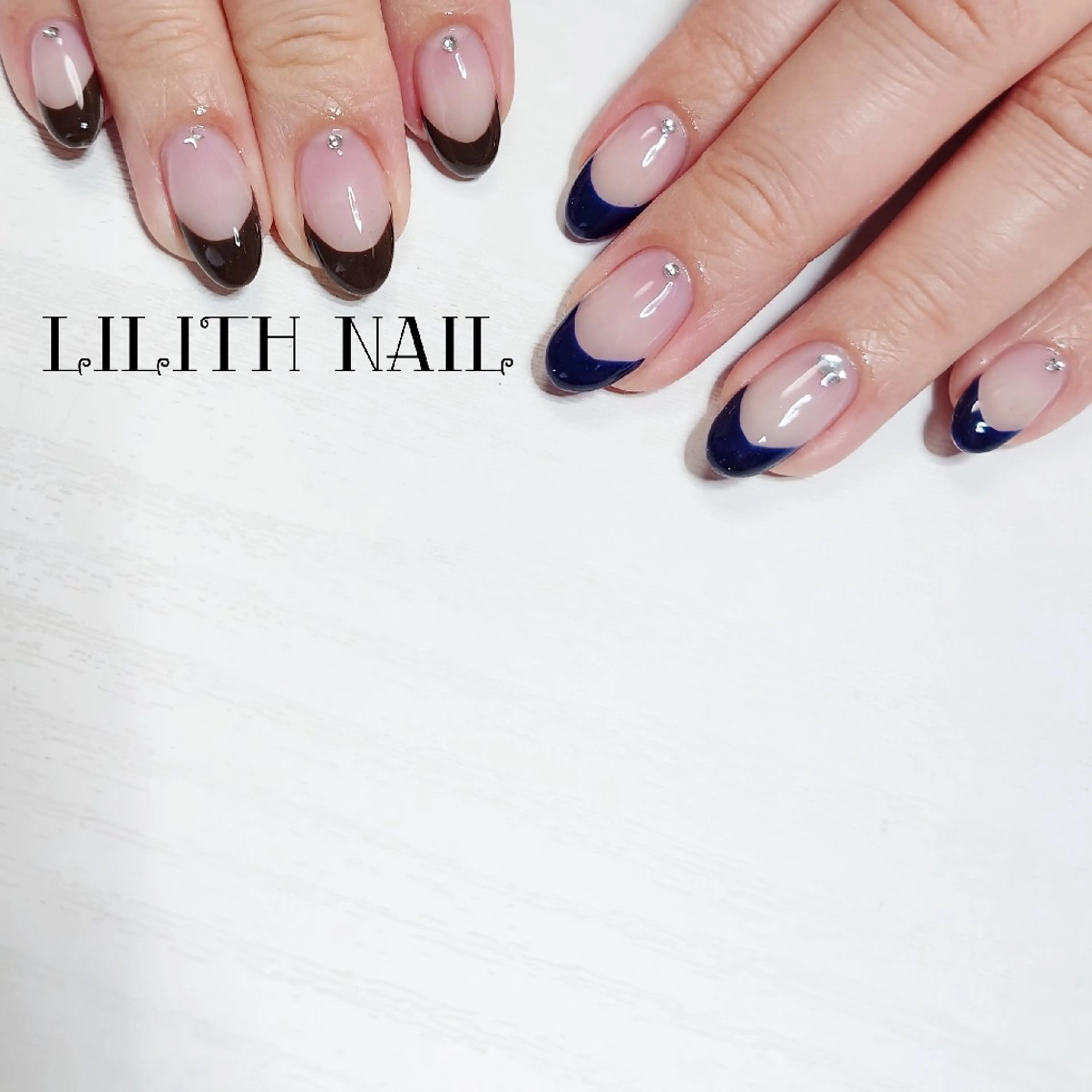 ネイル ストーンネイル ハンドネイル Lilith Nailのネイルデザイン