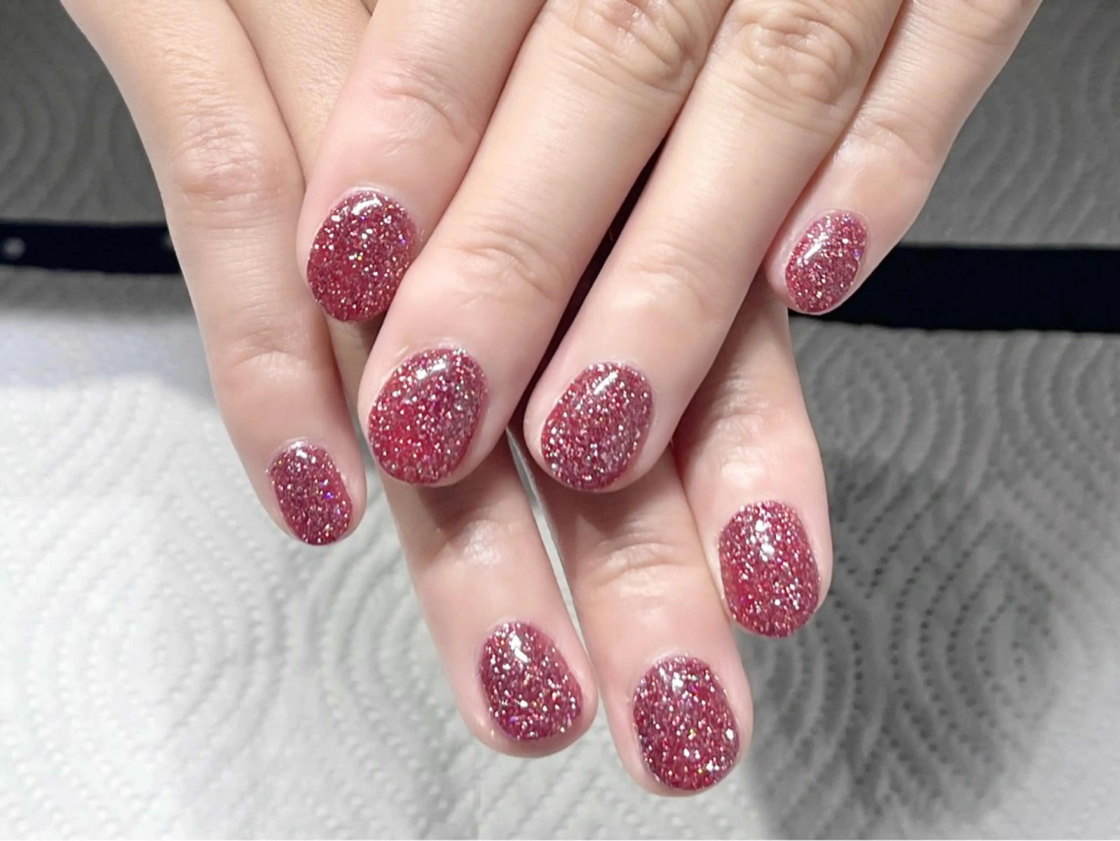 ネイル フラッシュネイル ラメ(グリッター) ワンカラーネイル ハンドネイル Belle Fleuve ASUのネイルデザイン