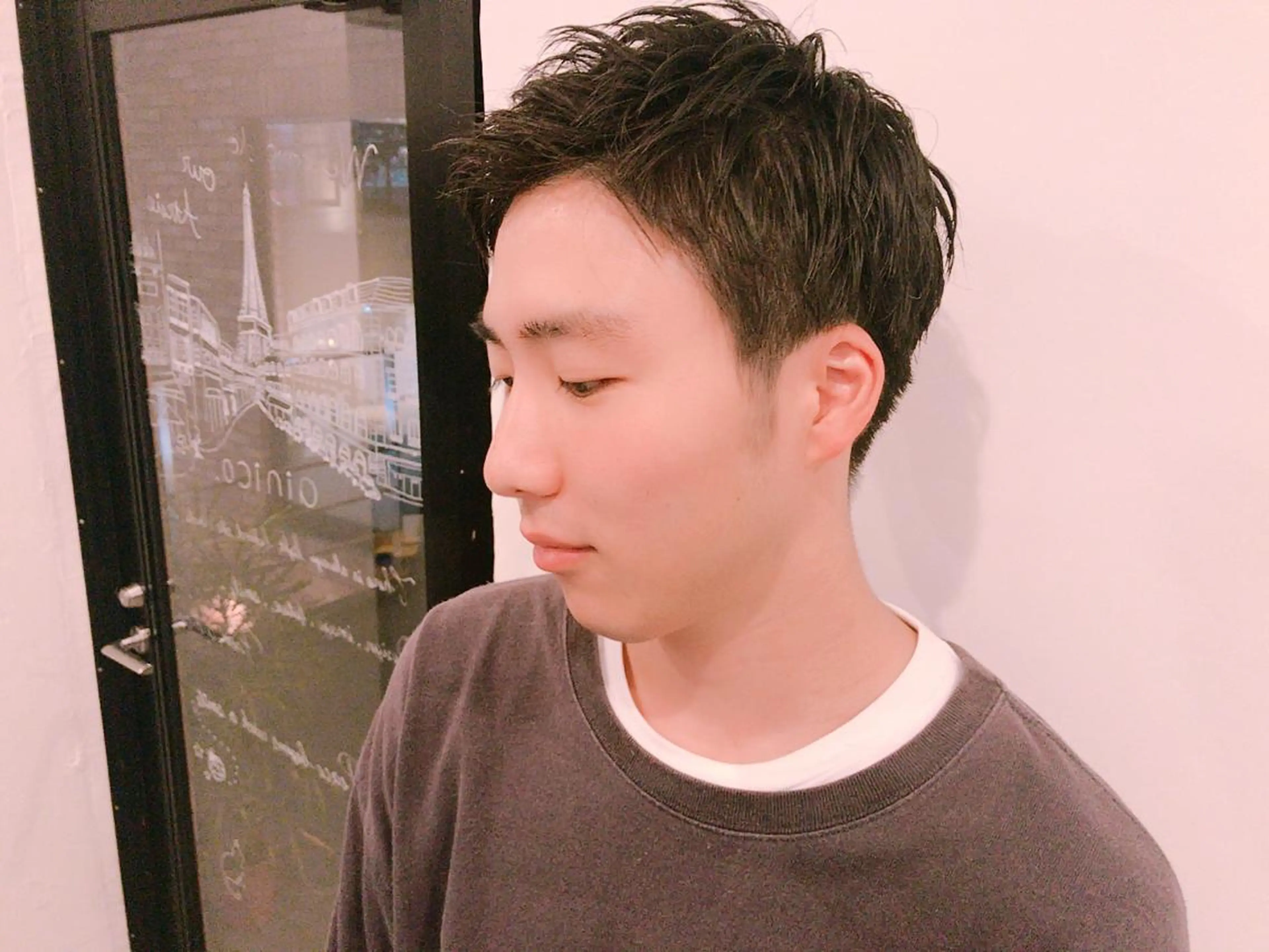 ショート カラー パーマ メンズ カット ちこ .のヘアスタイル