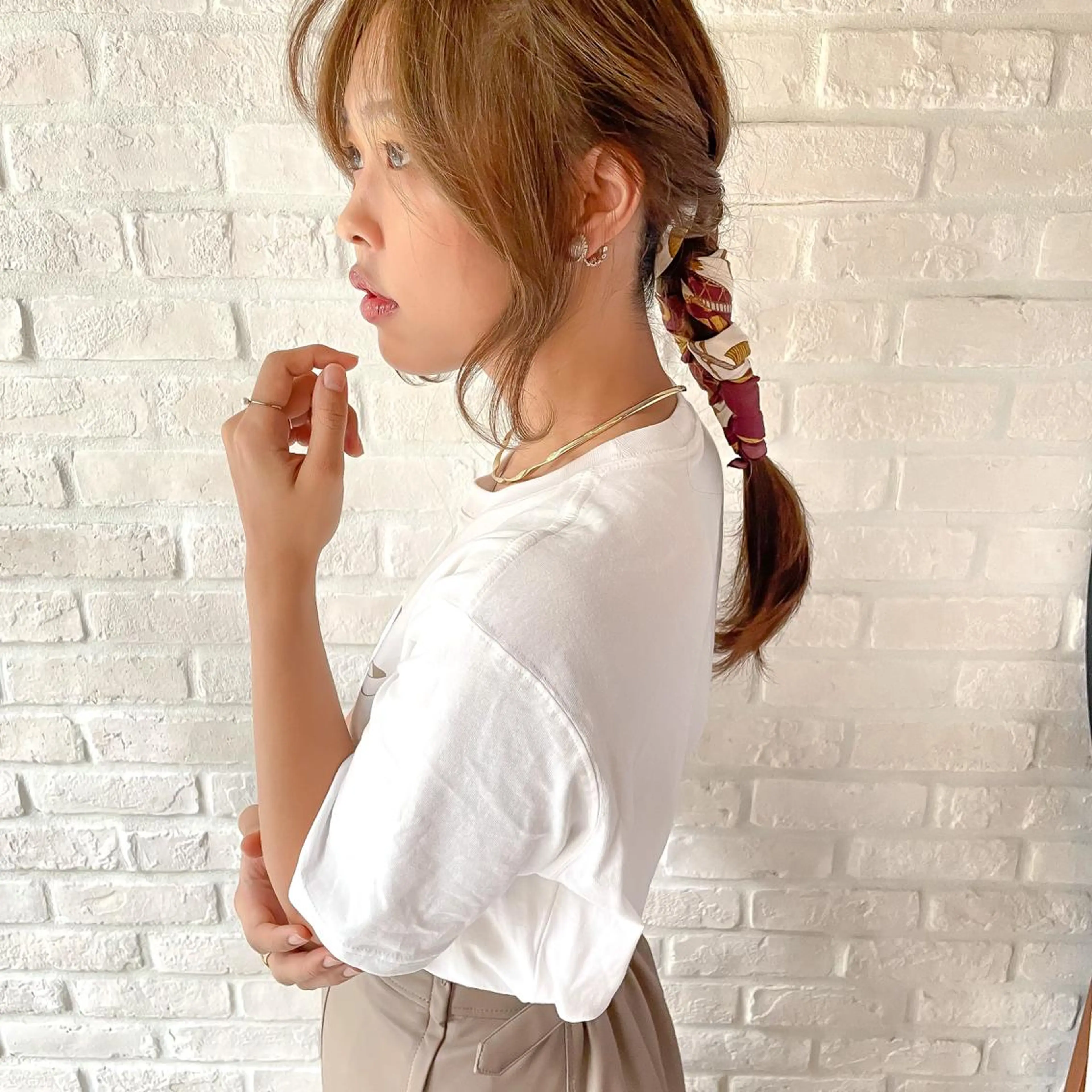 ロング カラー ヘアアレンジ ブラウンカラー くすみブラウン SHANTi 飯塚 ヘアセット/髪質改善のヘアスタイル