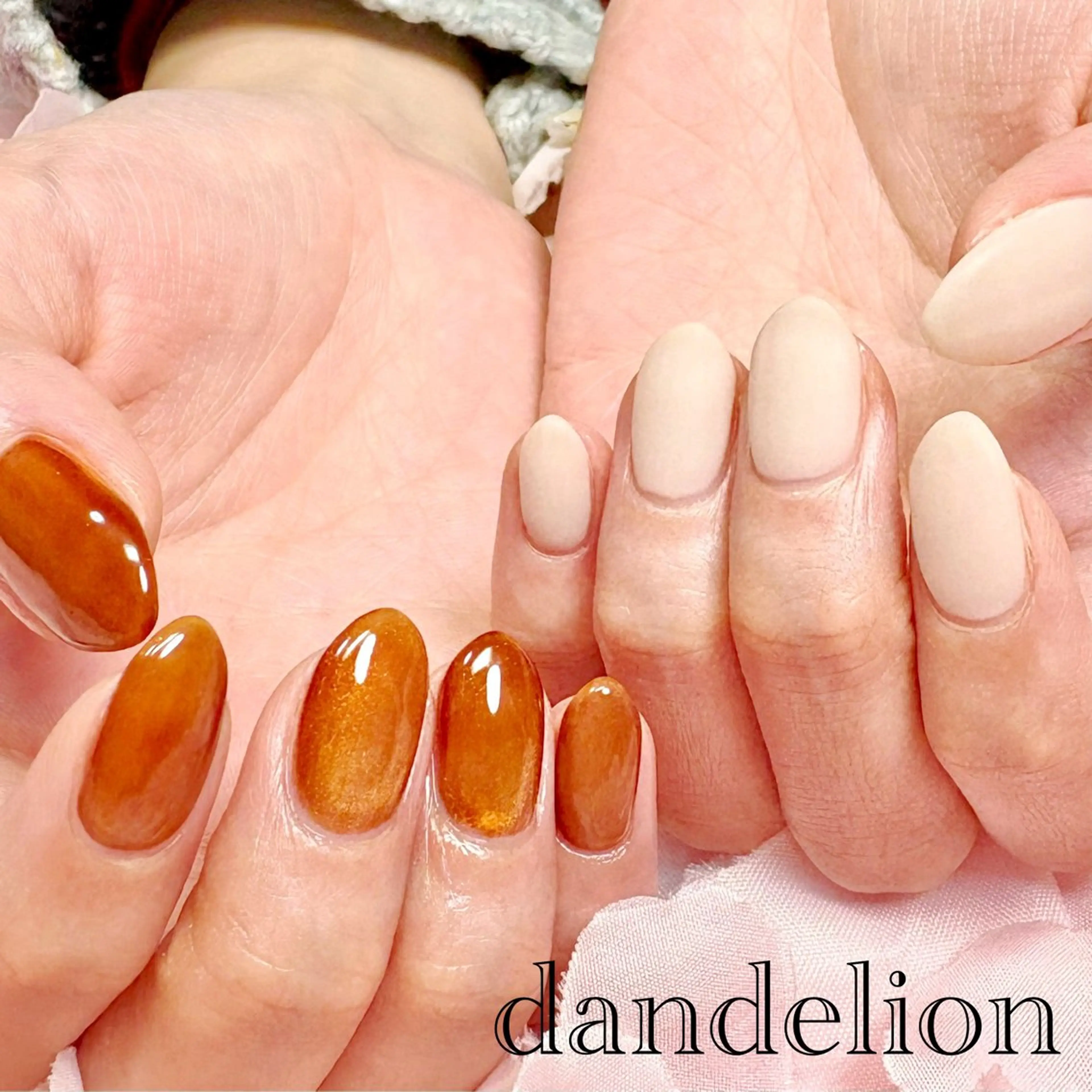 ネイル ハンドネイル ハンドケア dandelion ダンデライオンのネイルデザイン