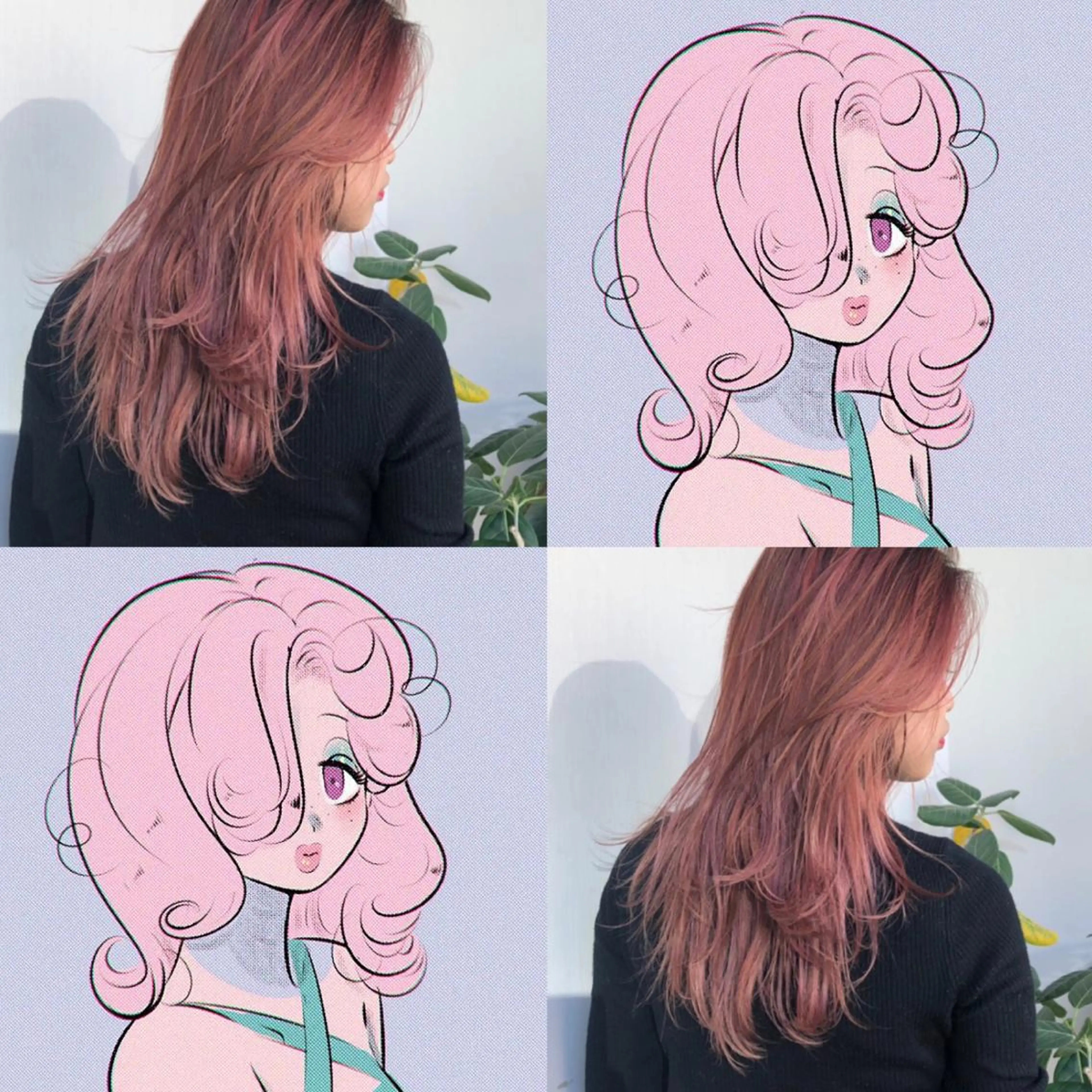 ミディアム カラー パーマ ヘアアレンジ メンズ ネイル マツエク・マツパ メンズブリーチ ブリーチ ピンクカラー カラーマツエク ピンク 天神レイヤーカット No.1💖マユカのヘアスタイル