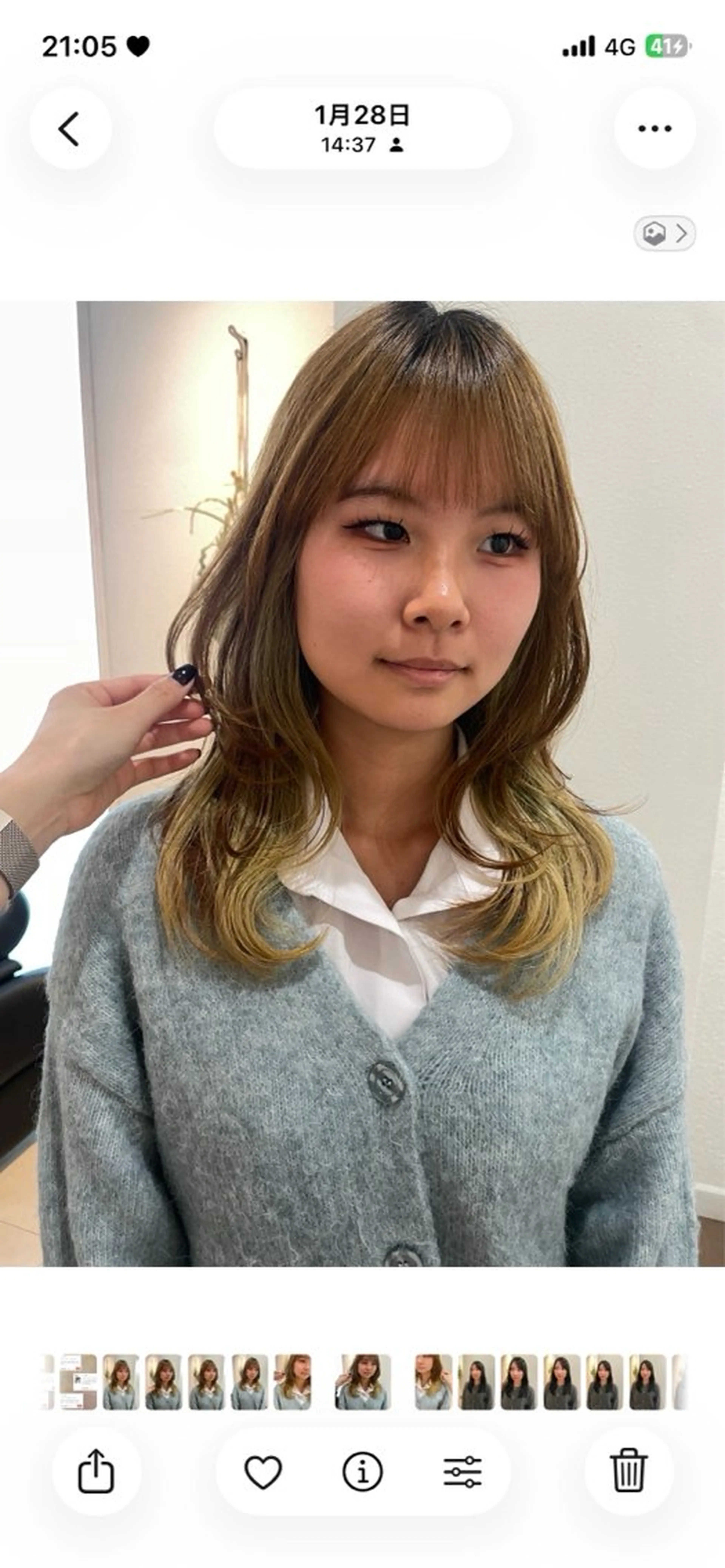 ミディアム カット 抜け感ボブ×パーマ ｜kazaneのヘアスタイル