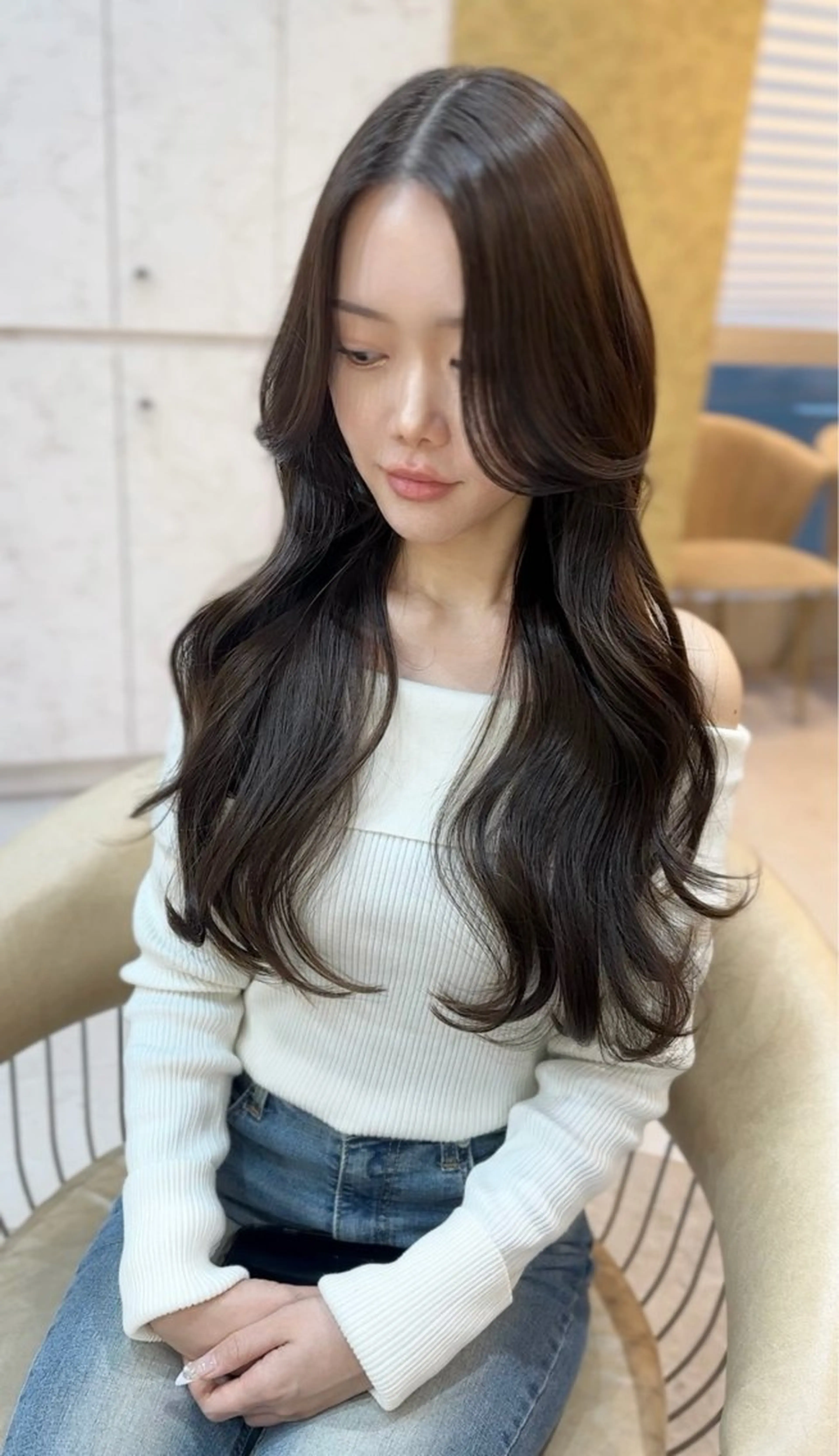 ロング カラー カット ヘアカラー トリートメント Akane レイヤー/艶カラーのヘアスタイル