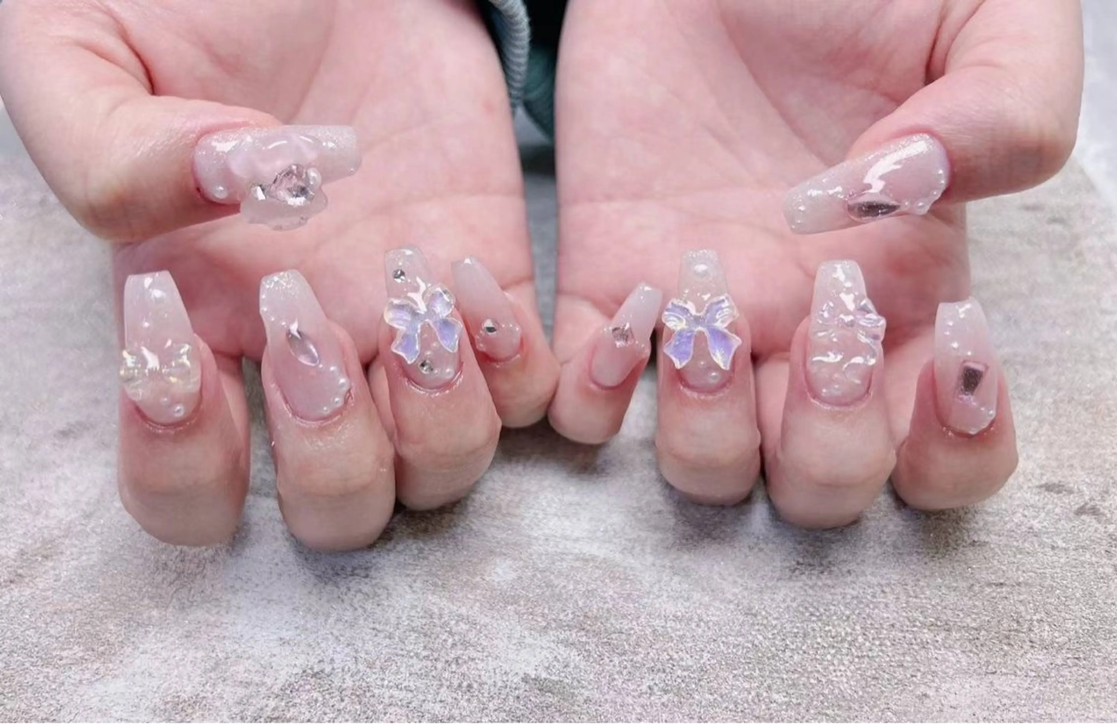 ネイル アートネイル クリアネイル フラワーネイル フットネイル ジェルネイル Babarla nailのネイルデザイン