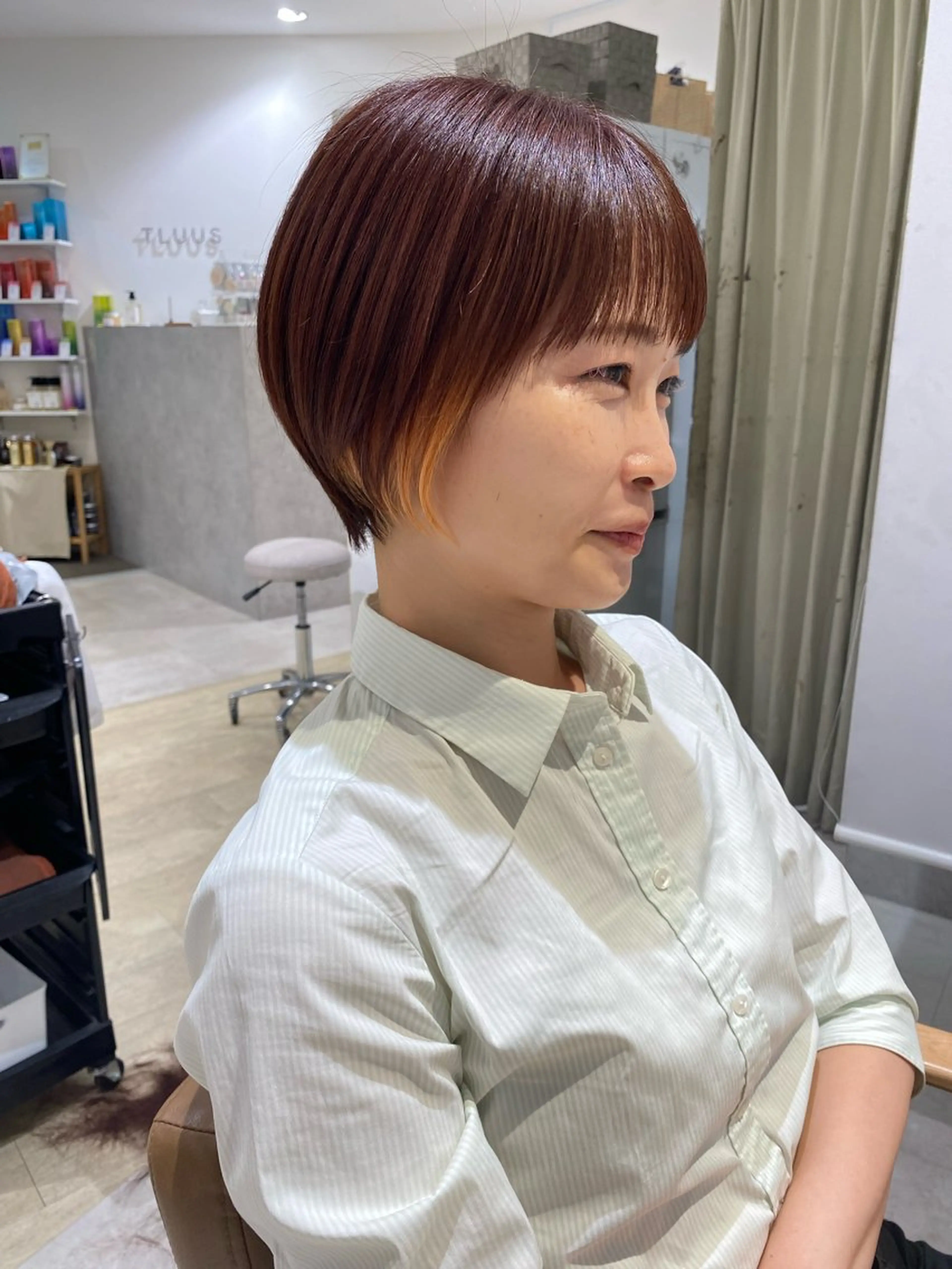 ショート くびれヘア ショートヘア クロスパーマ🥇韓国 ヘア🇰🇷濵田航希のヘアスタイル