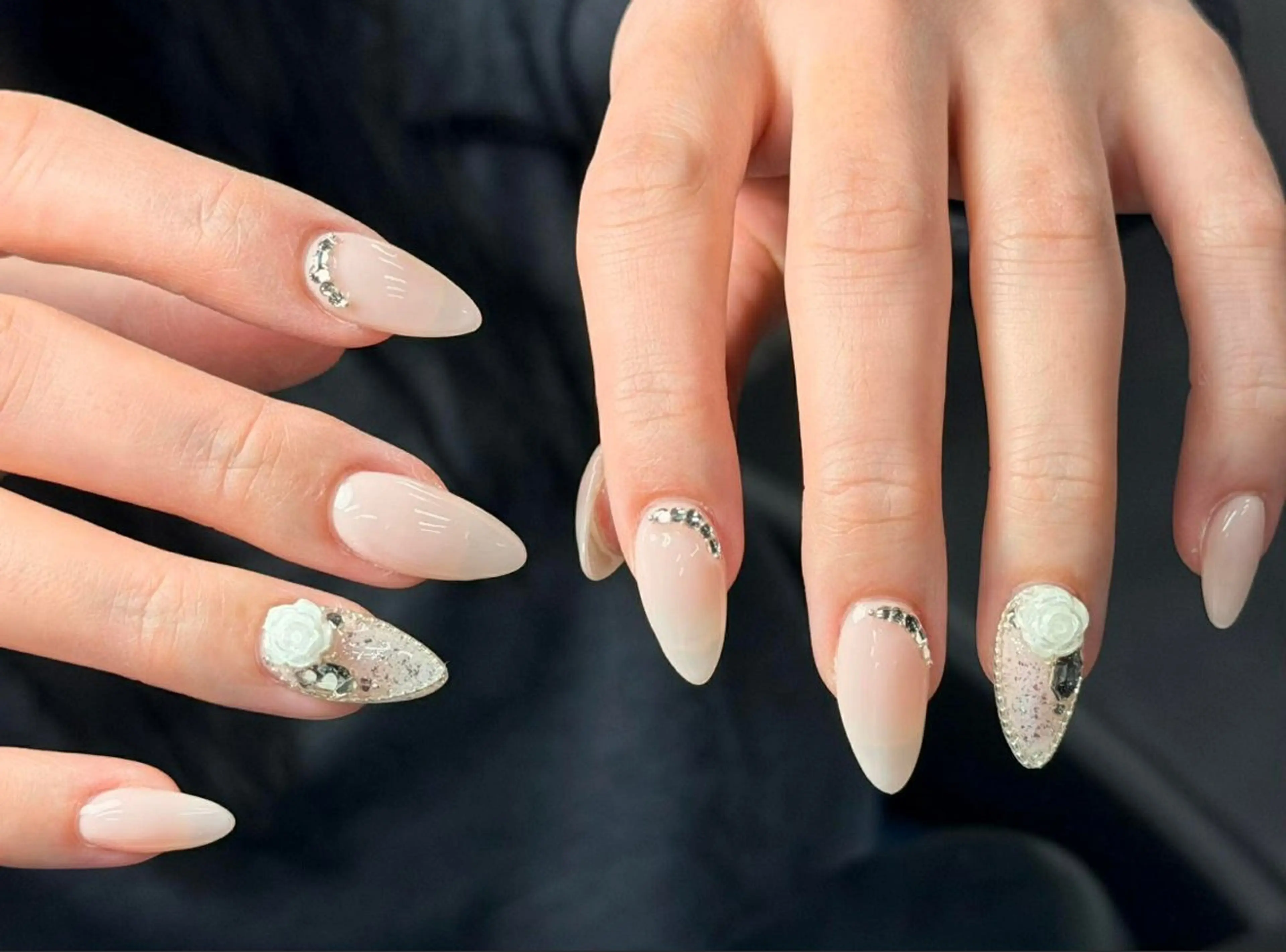 ネイル 韓国ネイル 持ち込み ニュアンスネイル ネイルチップ ハンドネイル Tini ANA.CHUOのネイルデザイン