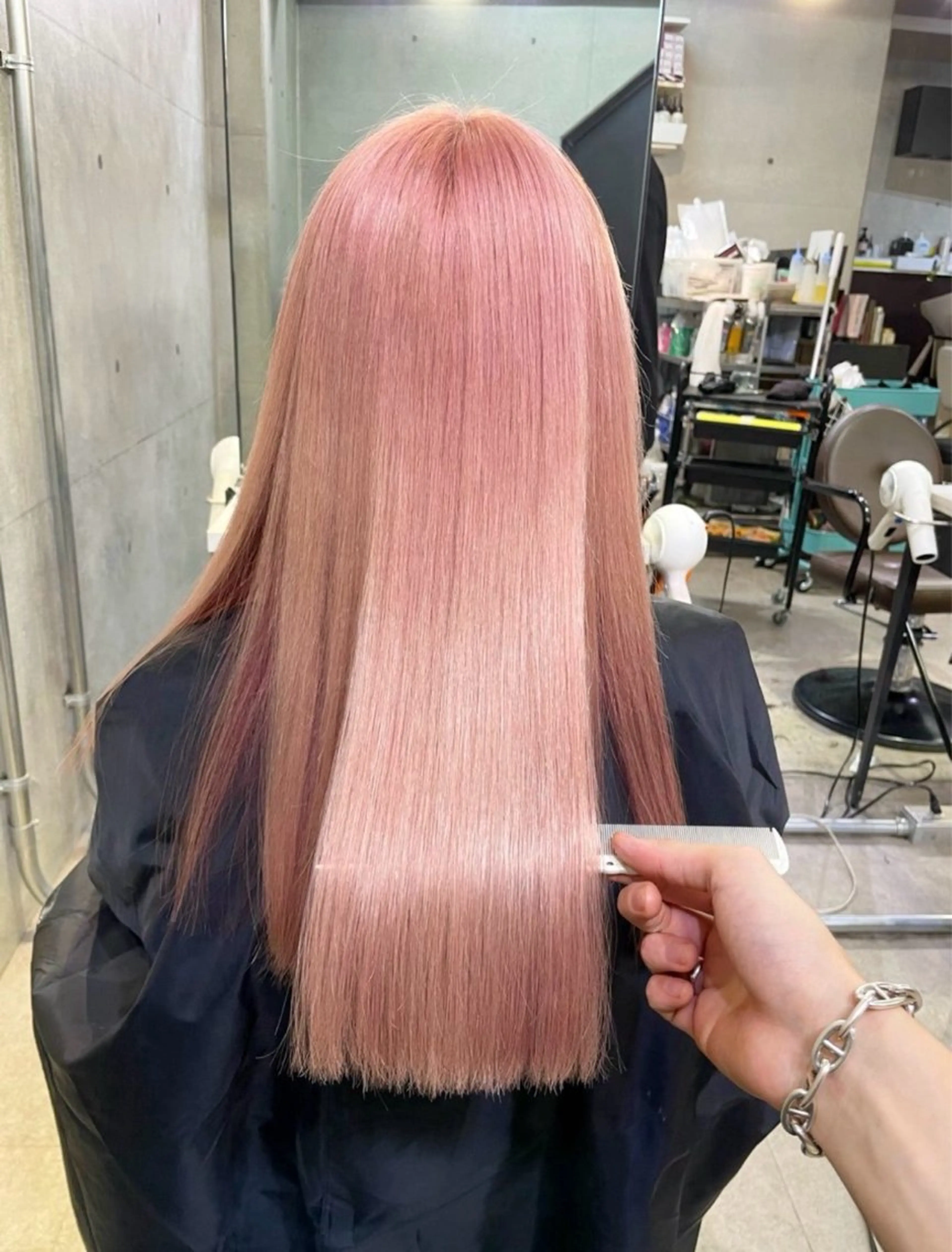 ロング トリートメント トリートメント 黒染め落とし メンズミディアムのヘアスタイル