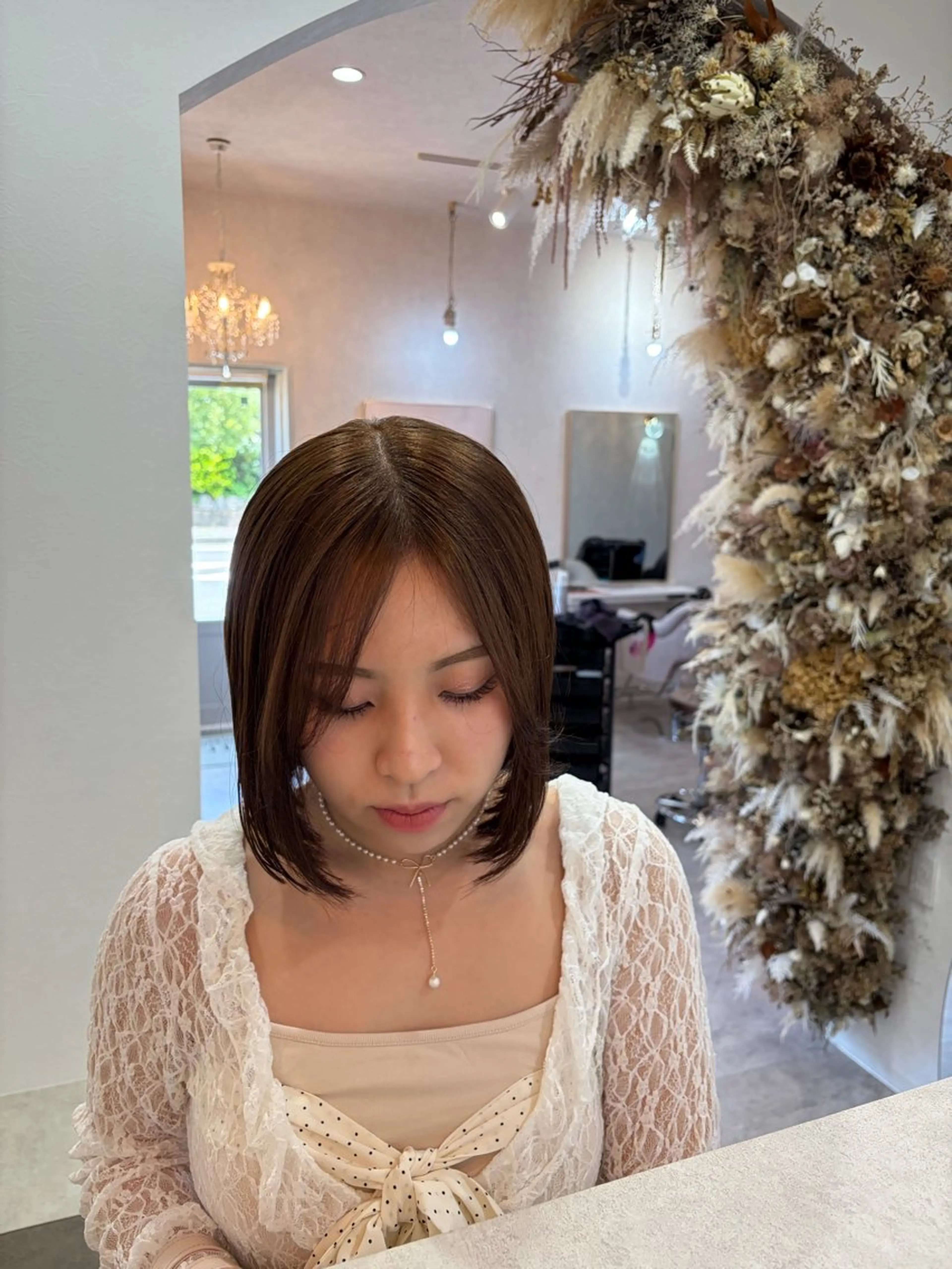 ミディアム カラー カット ヘアカラー トリートメント yuumi 👱🏻‍♀️のヘアスタイル