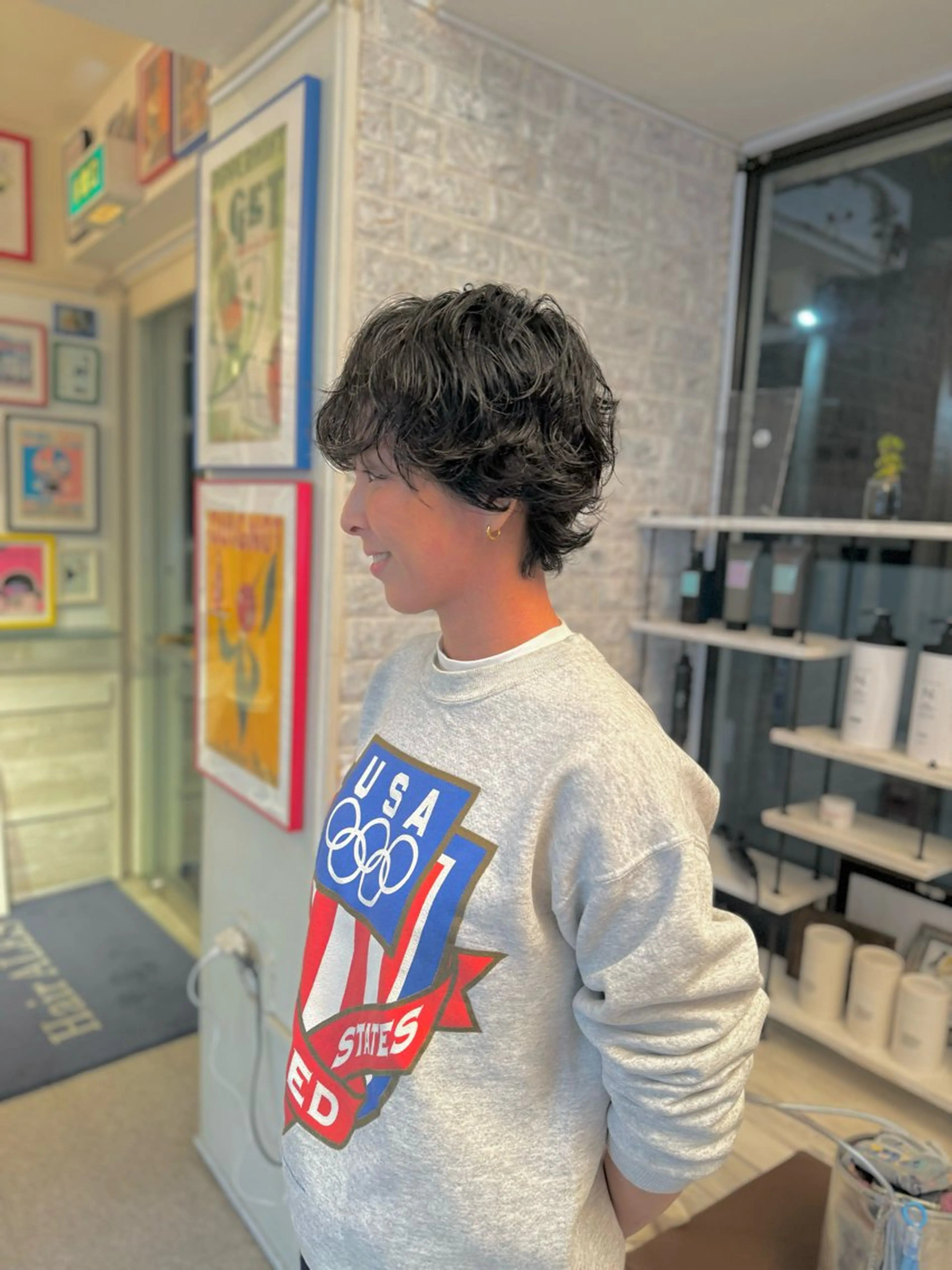 ショート カラー パーマ ヘアアレンジ カット ウルフレイヤー エクステ/kokiのヘアスタイル