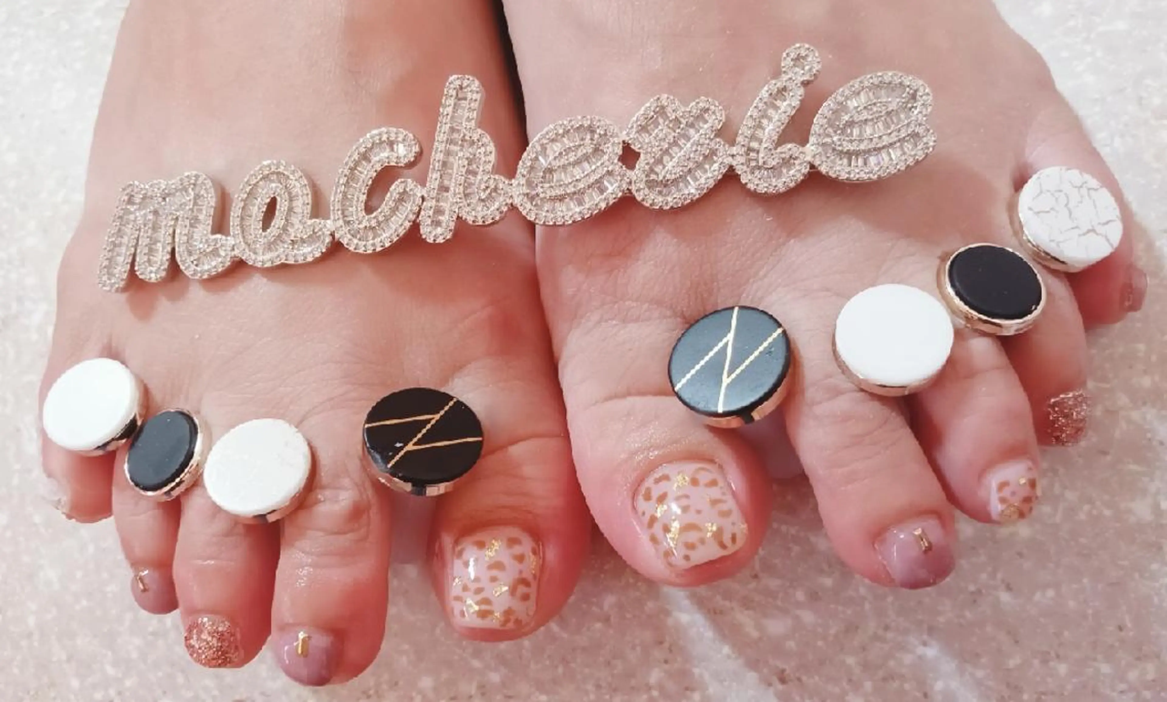ネイル ピンク フットネイル Nail Salon macherieのネイルデザイン
