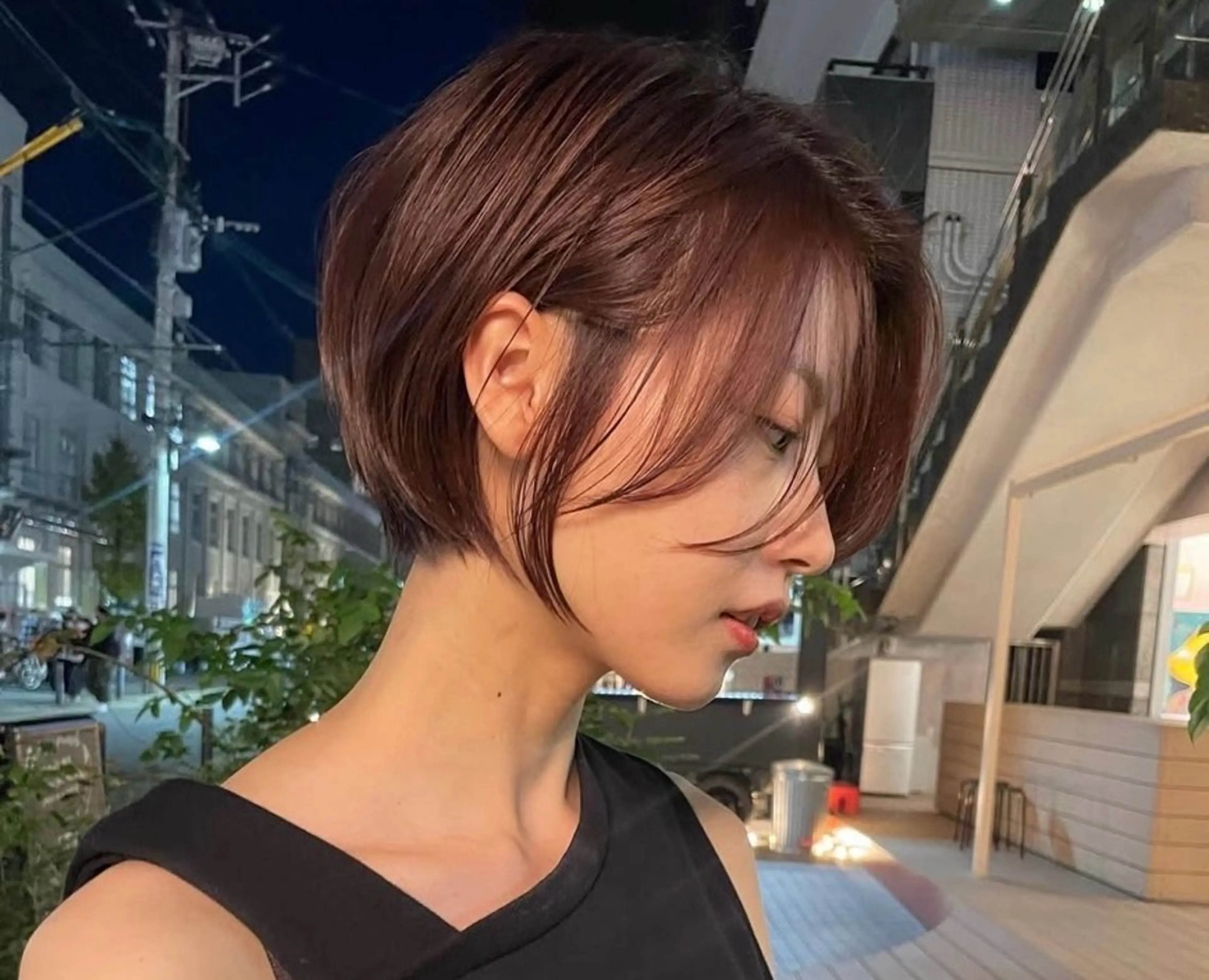 ショート ショートヘア 縮毛矯正 ウメダナオヤ/ くびれヘア✨のヘアスタイル