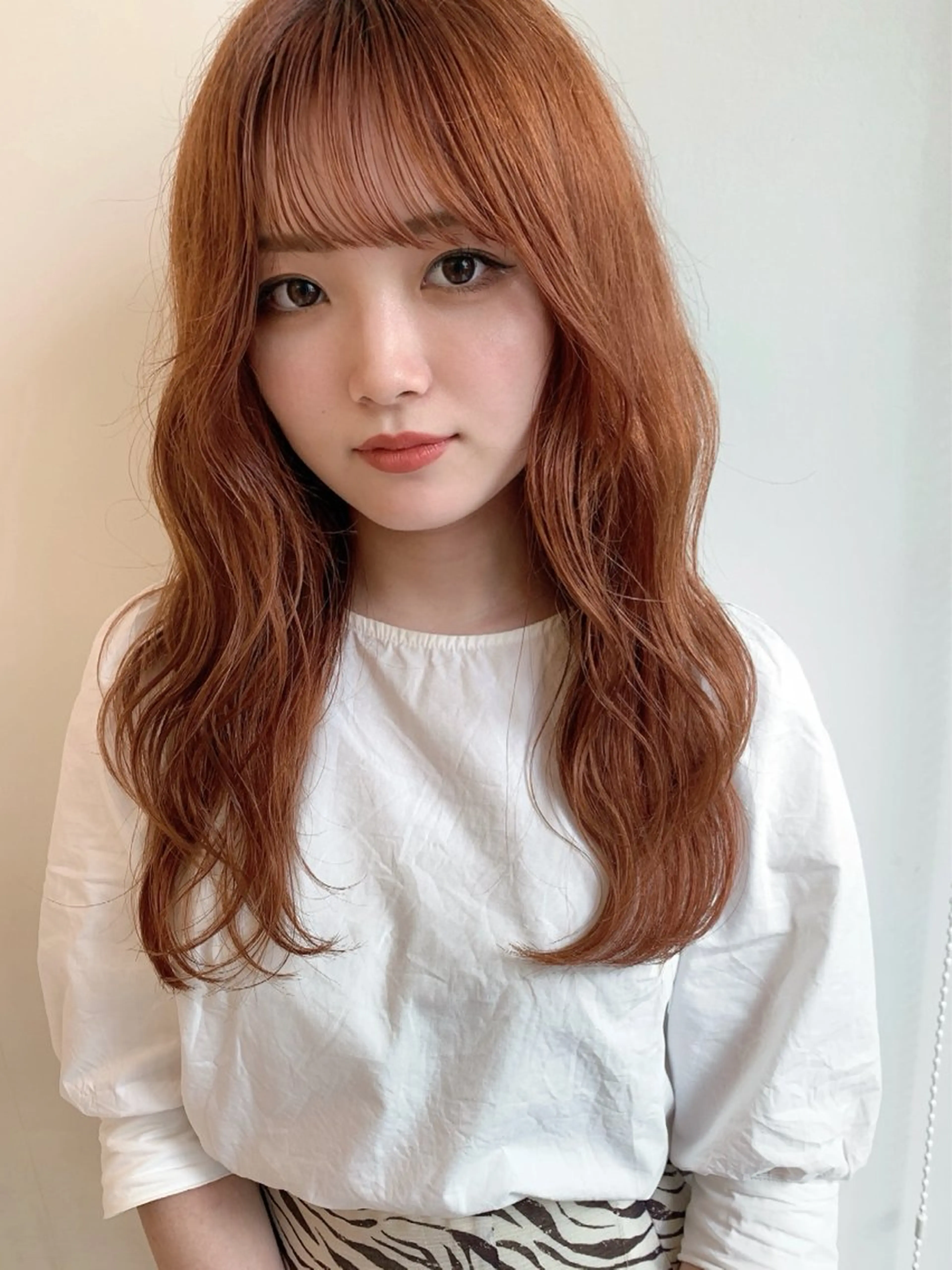 ロング カラー カット ヘアカラー トリートメント moeka レイヤー /艶カラー/韓国のヘアスタイル