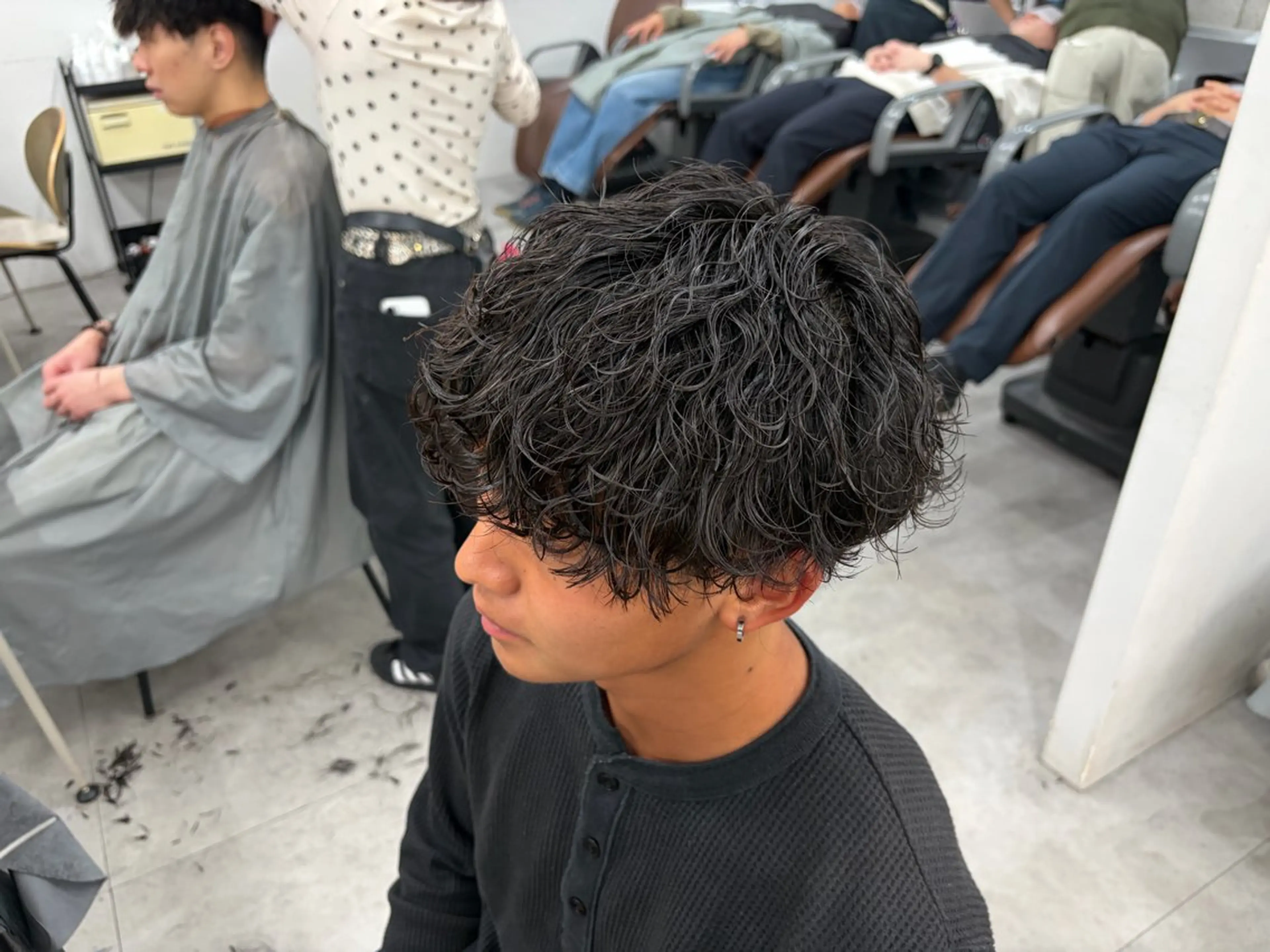 パーマ メンズ メンズパーマ 波巻きパーマ カット パーマ メンズパーマ外屋敷 航のヘアスタイル
