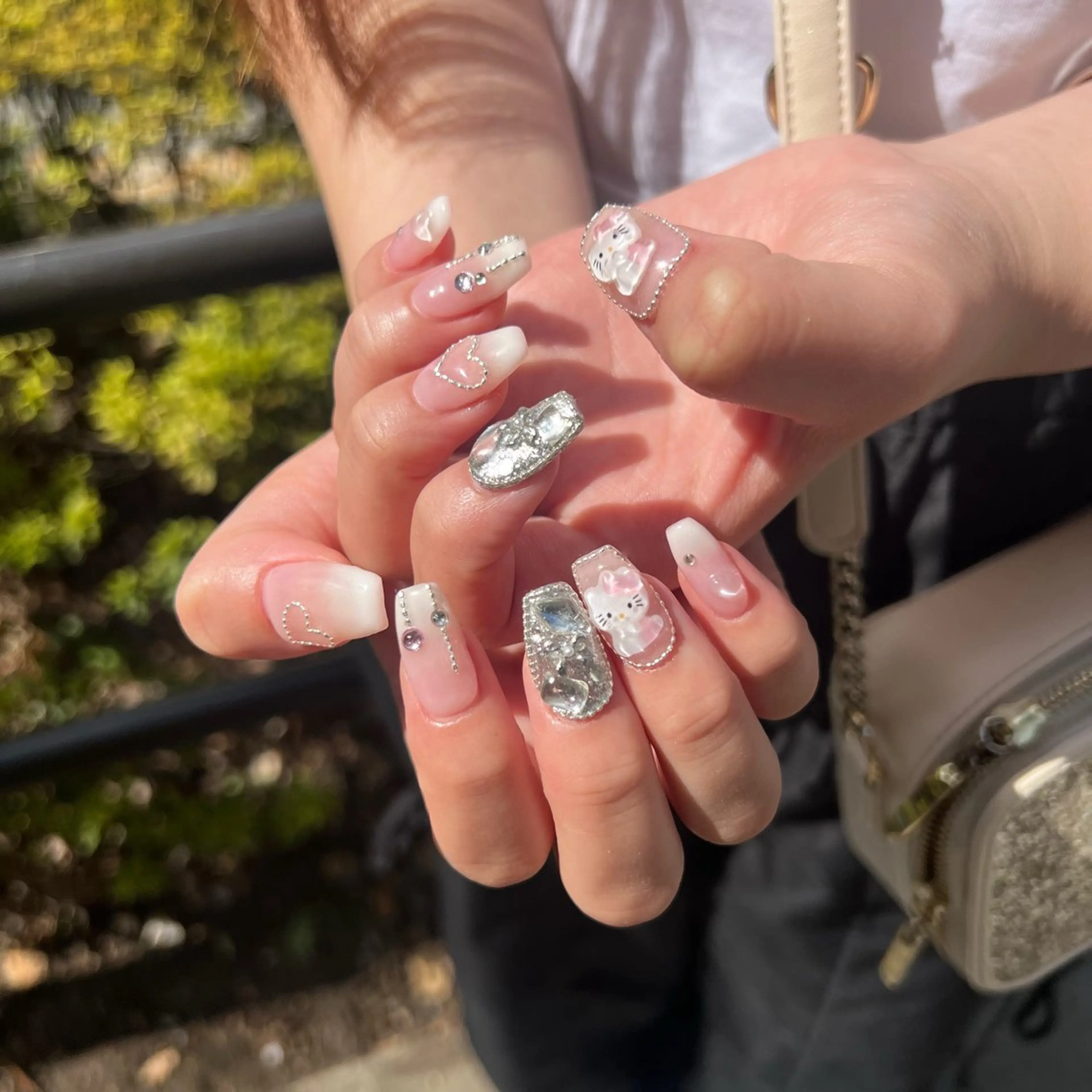 ネイル アートネイル ハンドネイル 韓国🩶Y2Kネイル 💫くれはのネイルデザイン