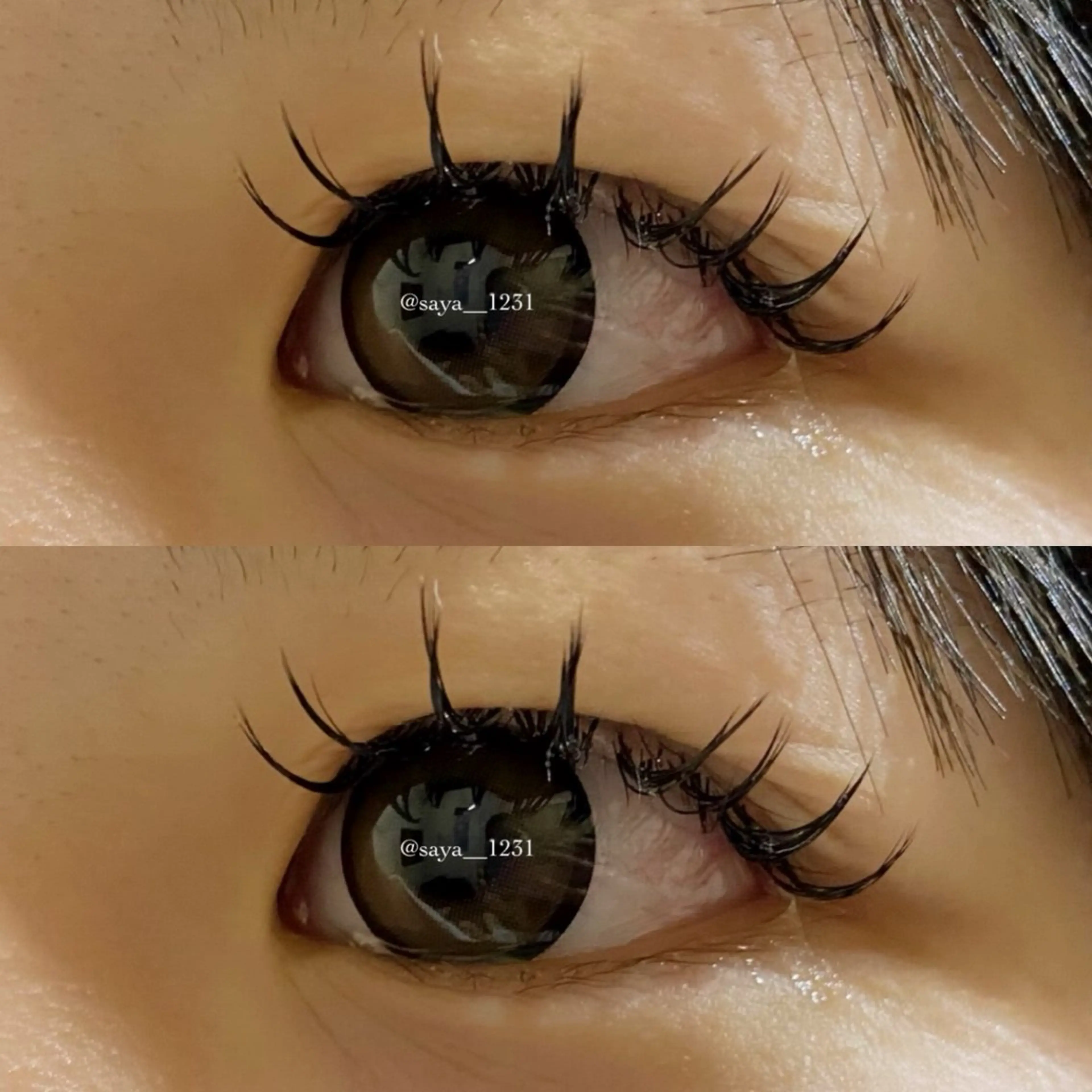 マツエク・マツパ 束感まつ毛 Dカール saya （サヤ）のヘアスタイル