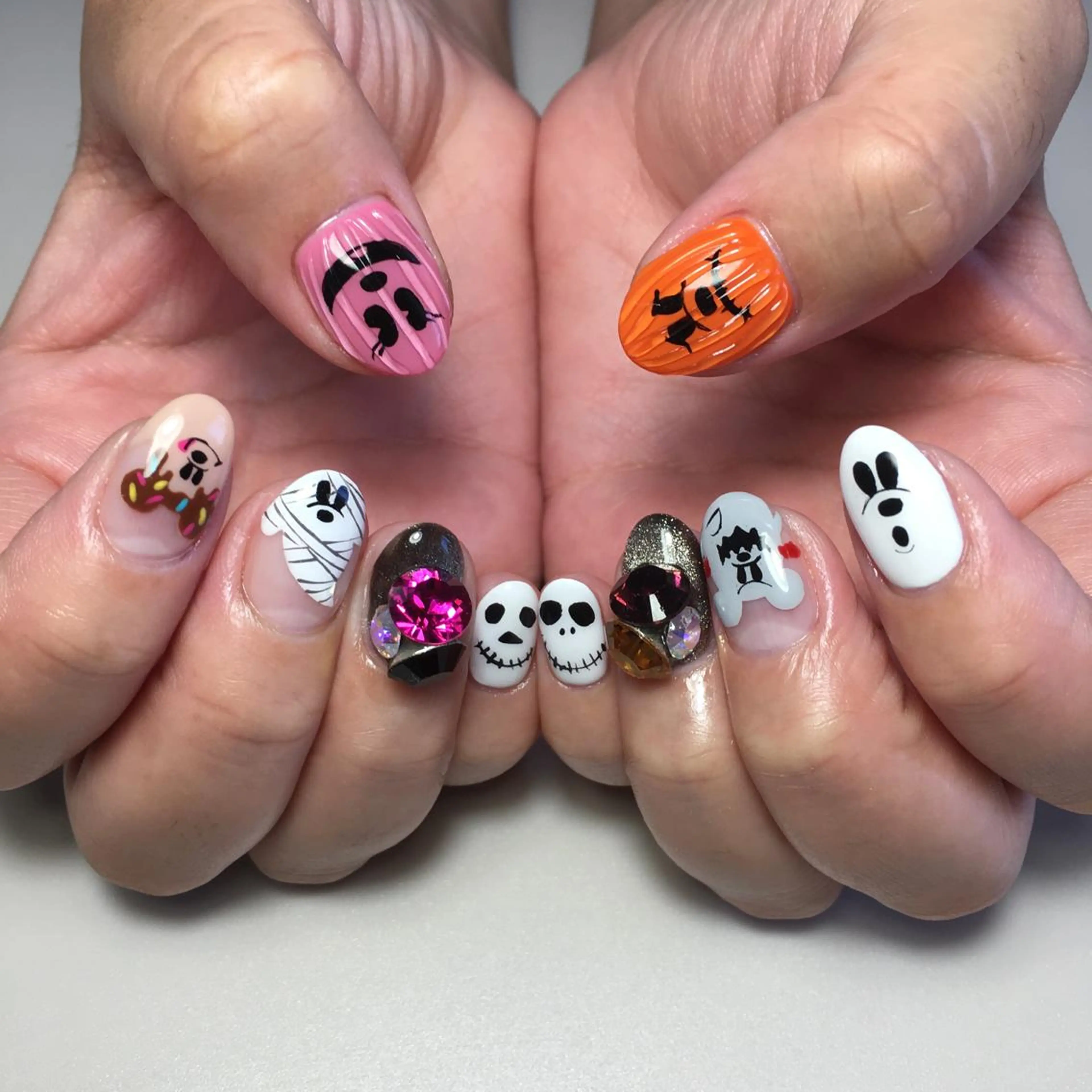 ネイル ハロウィン ハンドネイル kipinail 川﨑えりかのネイルデザイン
