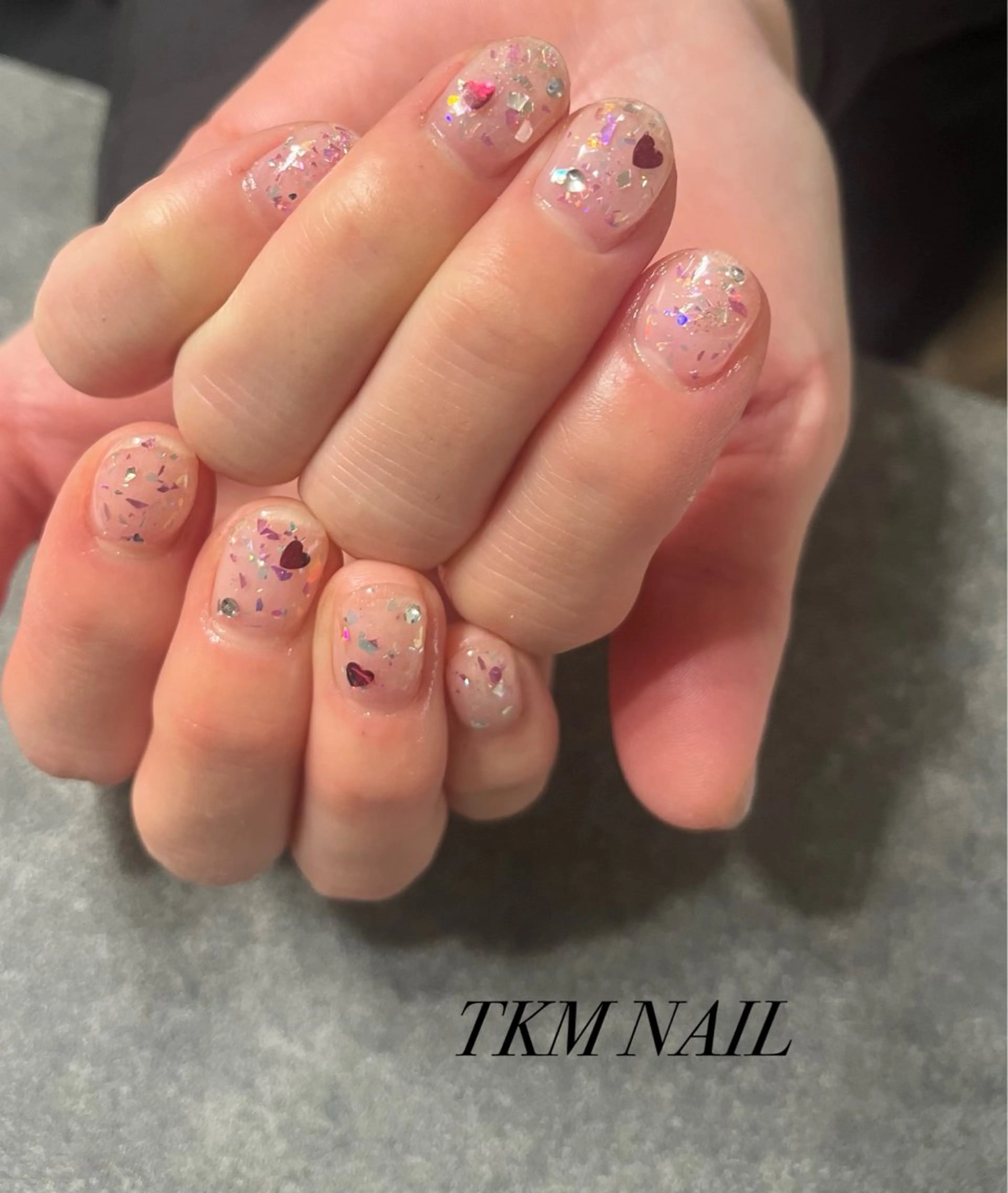 ネイル ハート シンプルネイル ______ TKM  NAILのネイルデザイン