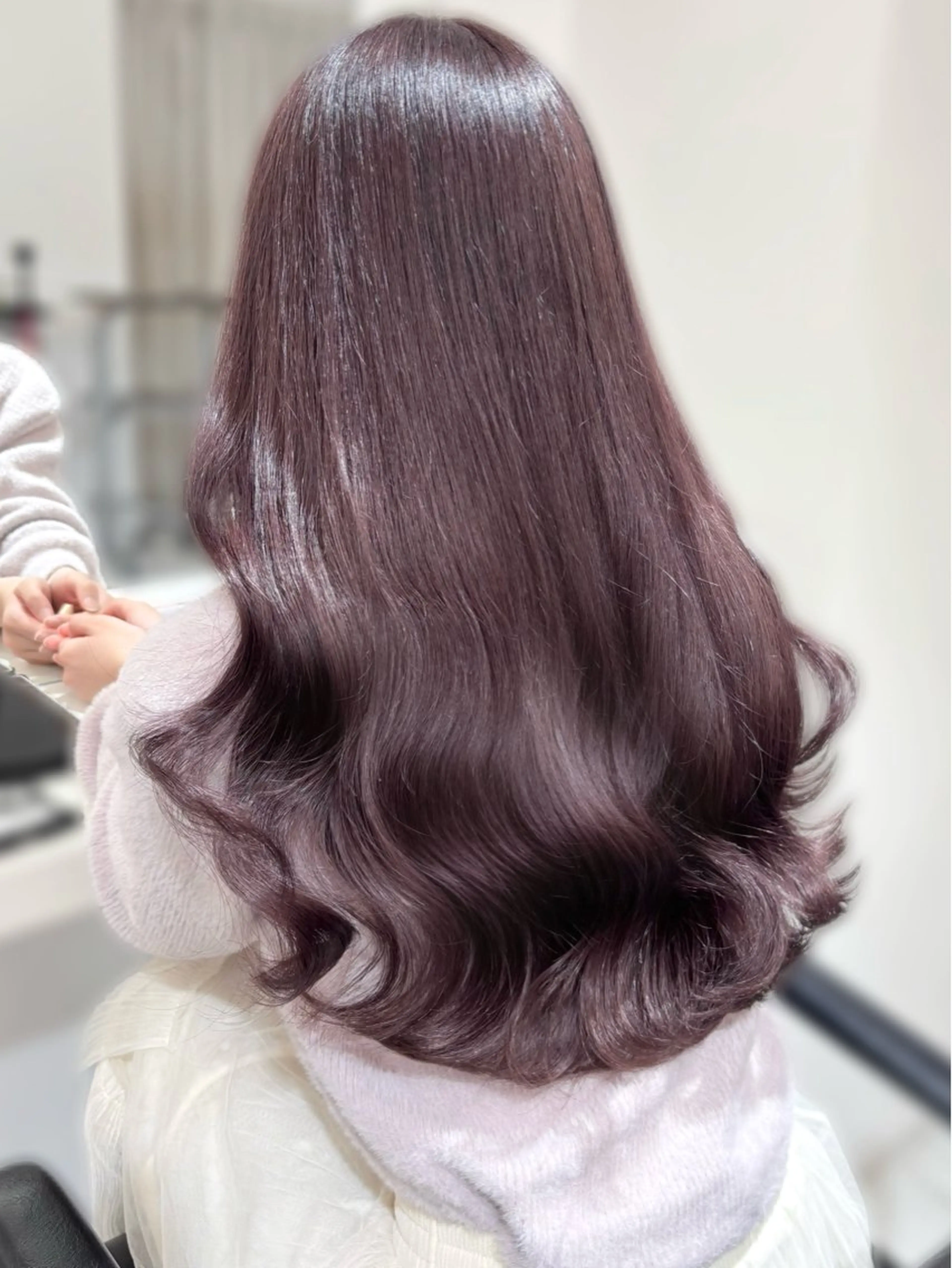ロング カラー ブリーチ ケアブリーチ ダブルカラー ラベンダーカラー ピンクカラー ヘアカラー トリートメント 盛れる顔周り🤍渋谷 Risa🎀のヘアスタイル