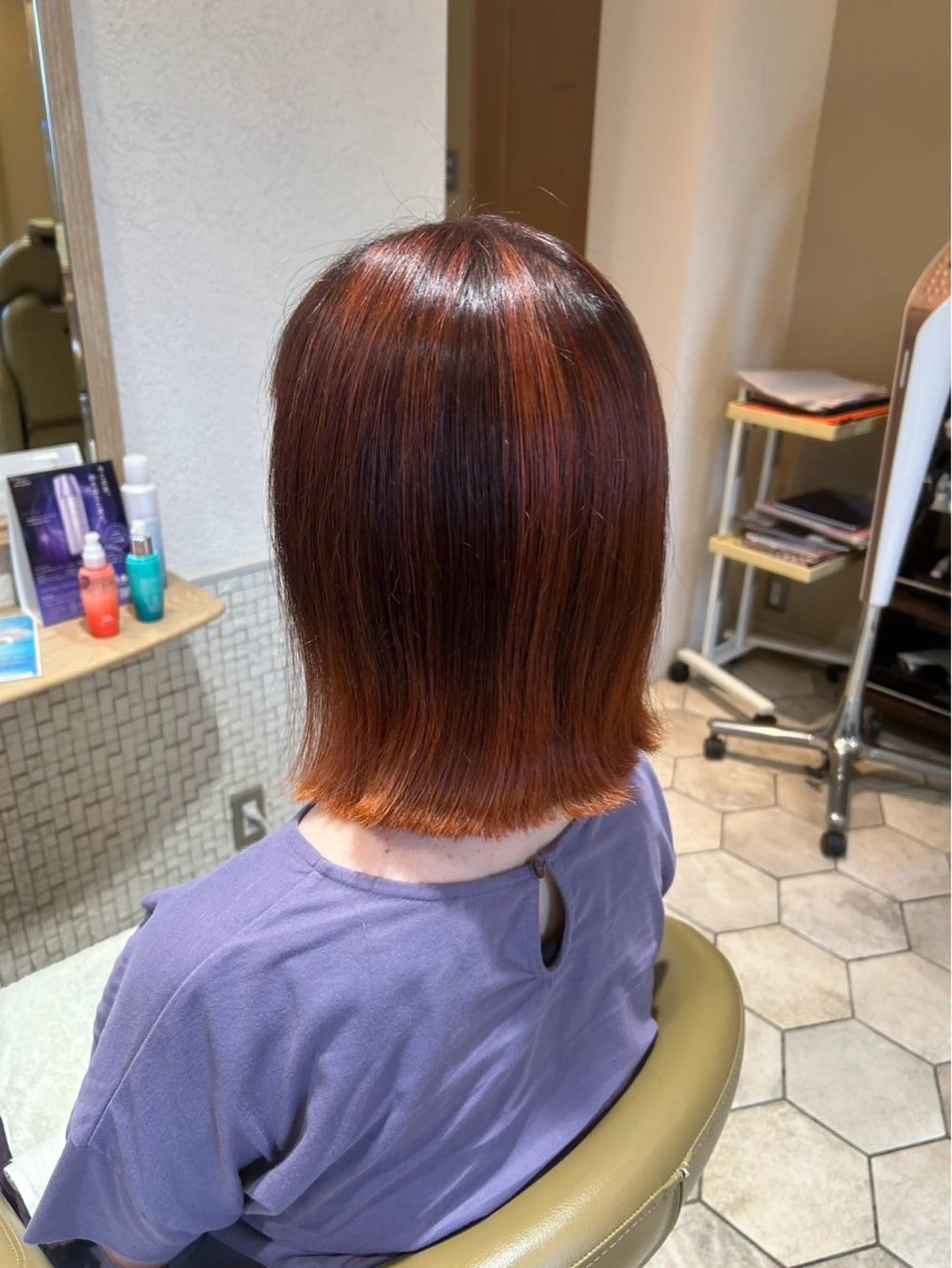 ミディアム カラー 藤本 早耶のヘアスタイル