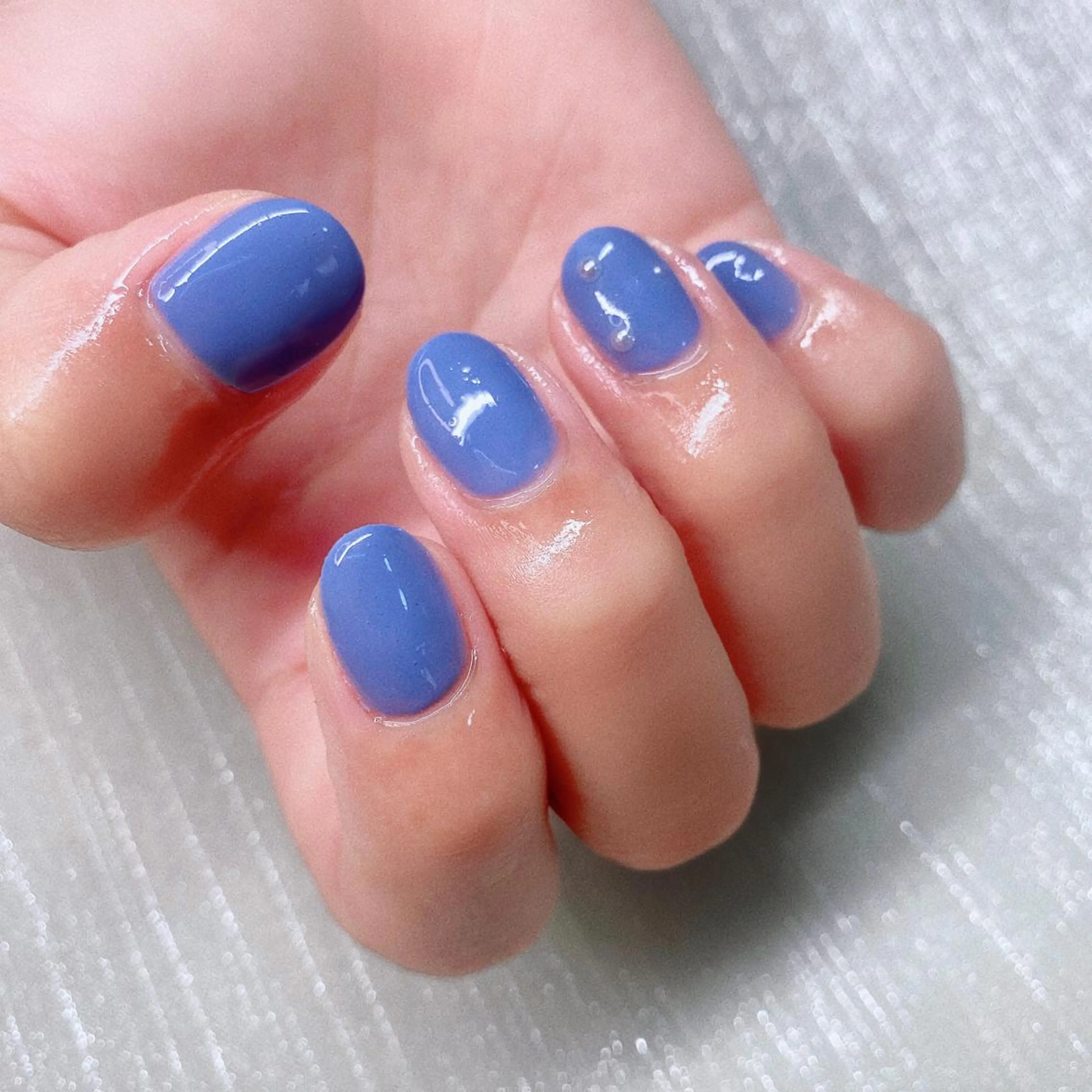 ネイル 長さ出し ストーンネイル ハンドネイル Nailist suzuのネイルデザイン