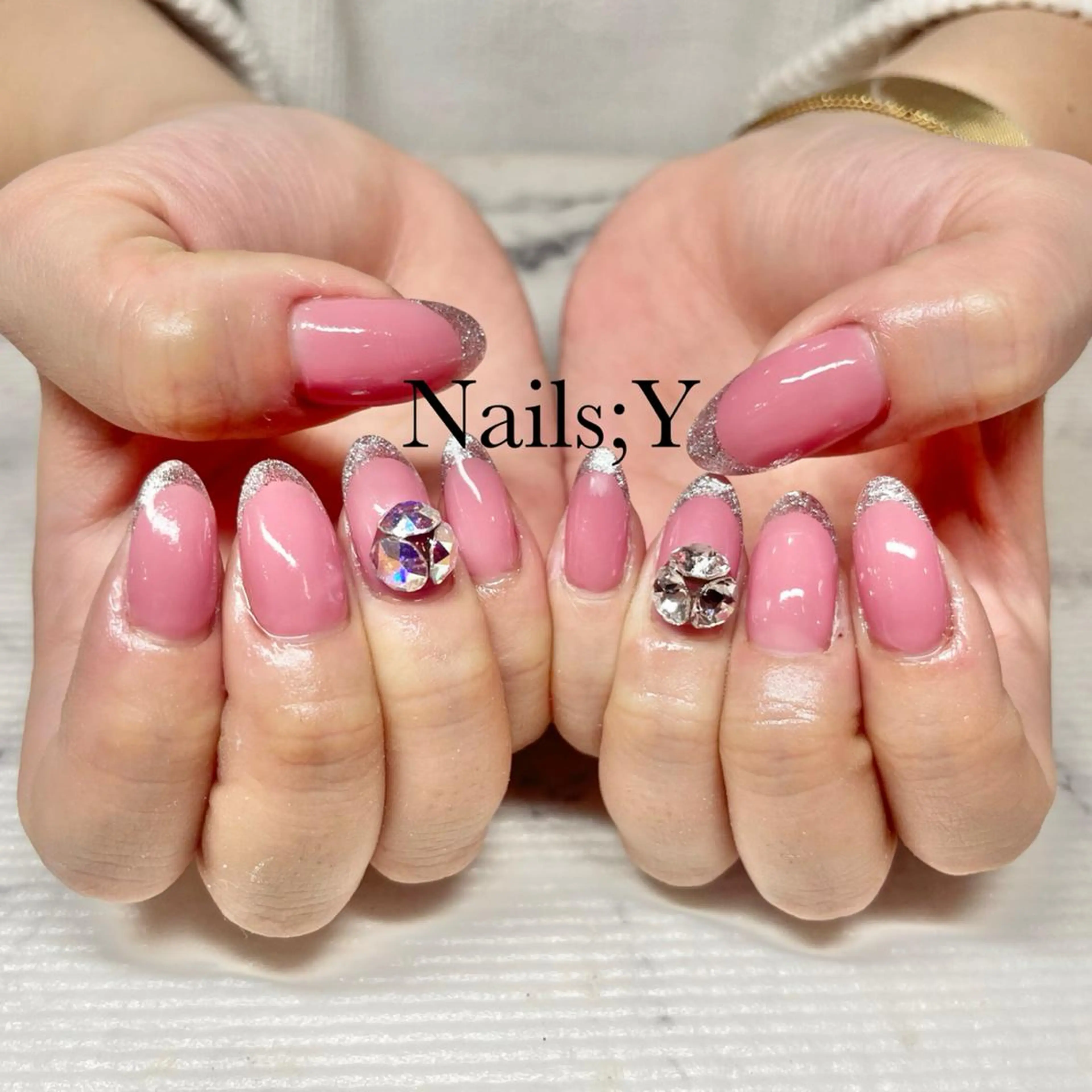 ネイル 持ち込み ストーンネイル yo koのネイルデザイン