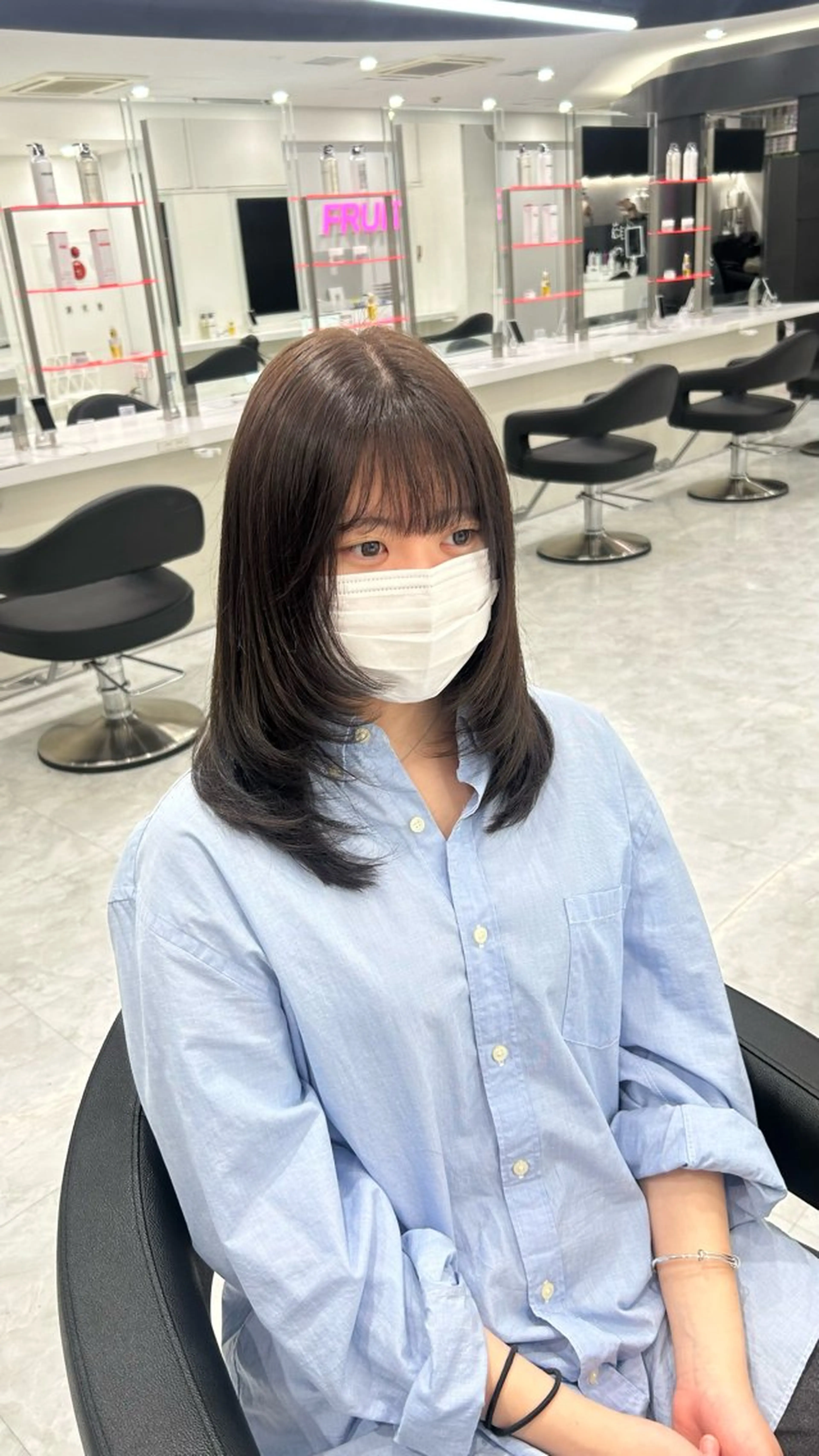 ロング カラー パーマ ヘアアレンジ メンズ キッズ カット ヘアカラー トリートメント 盛れ韓国ハイトーン 🎀Himari🎀のヘアスタイル