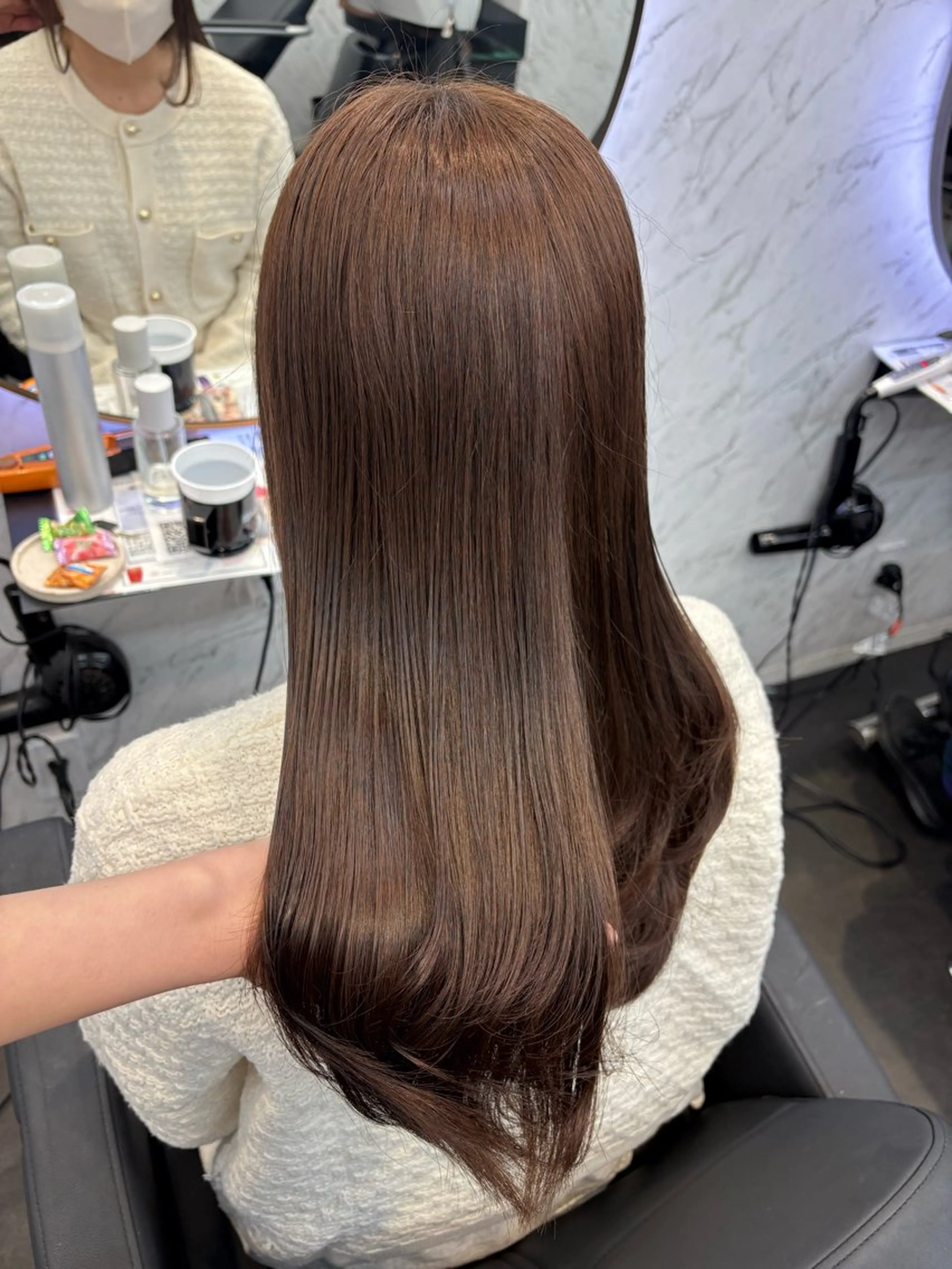 ロング カラー ブラウンカラー カット ヘアカラー 韓国風ヘア🎀🩶 /♡𝓝𝓸𝓪♡のヘアスタイル