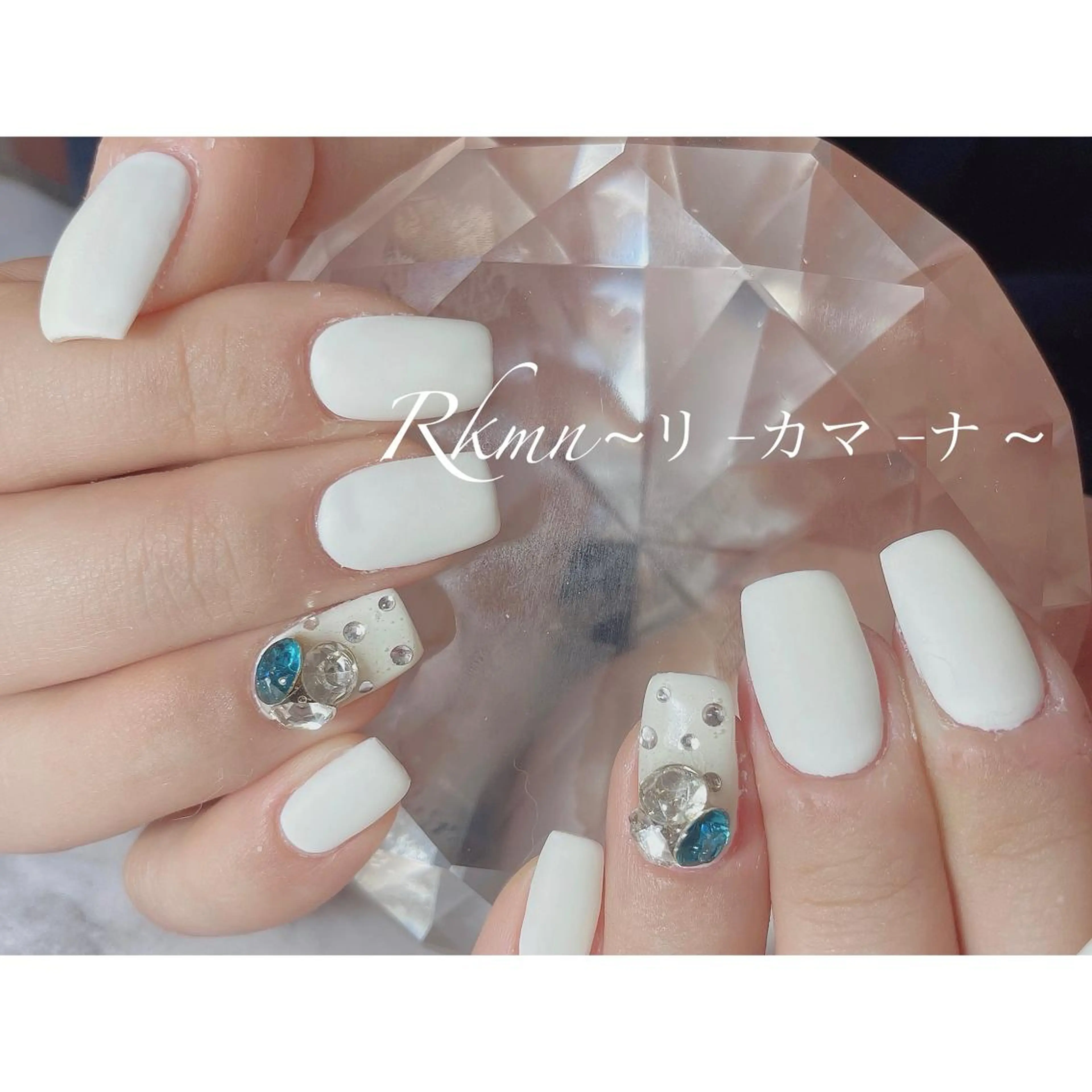 ネイル アートネイル ワンカラーネイル シンプルネイル 春ネイル ホワイト ハンドネイル フットネイル ハンドケア Rkmn ~リ-カマ-ナ~のネイルデザイン