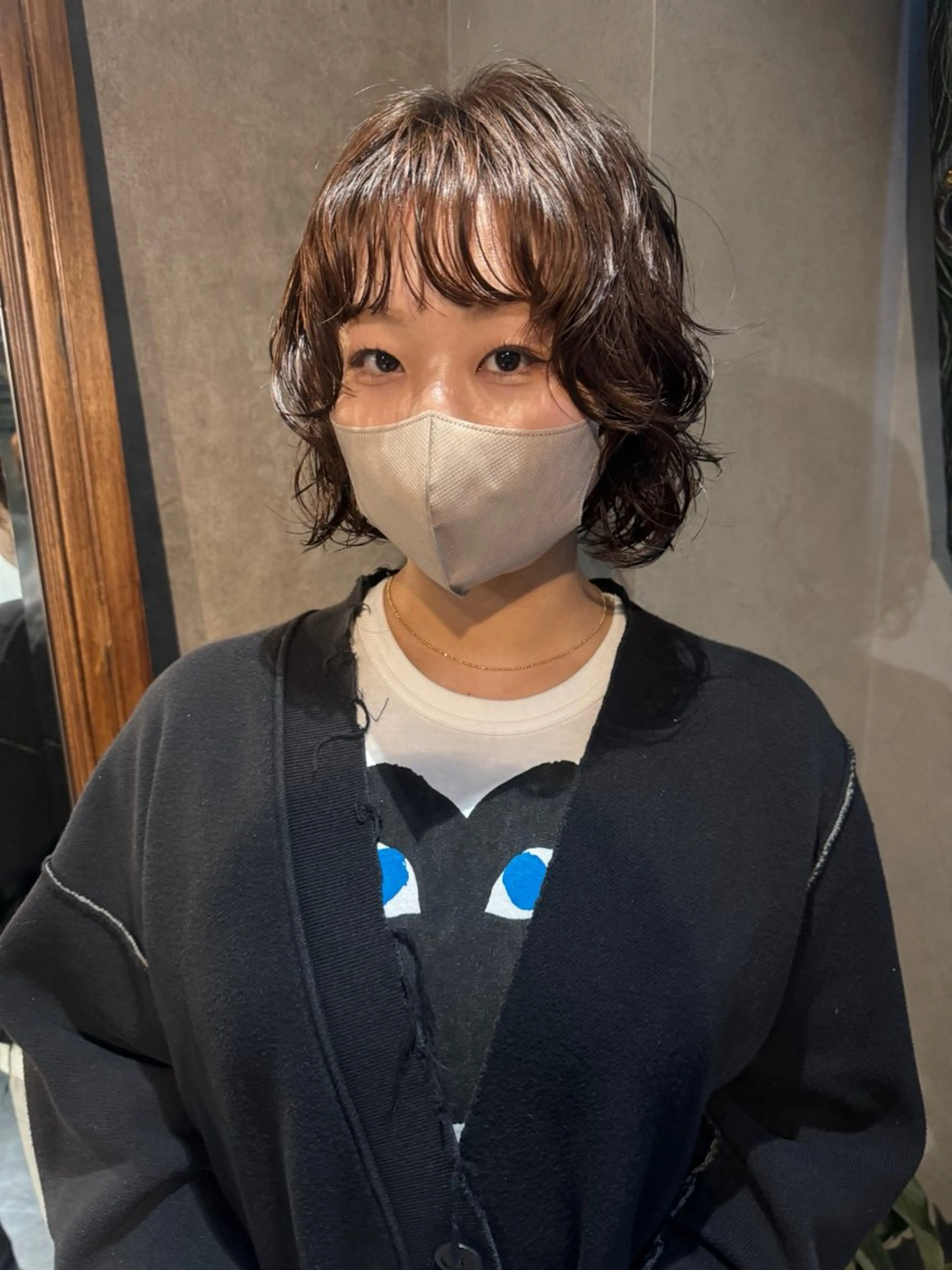 ミディアム カラー パーマ ヘアアレンジ メンズ カット ヘアカラー パーマ 心斎橋美容室 Junのヘアスタイル