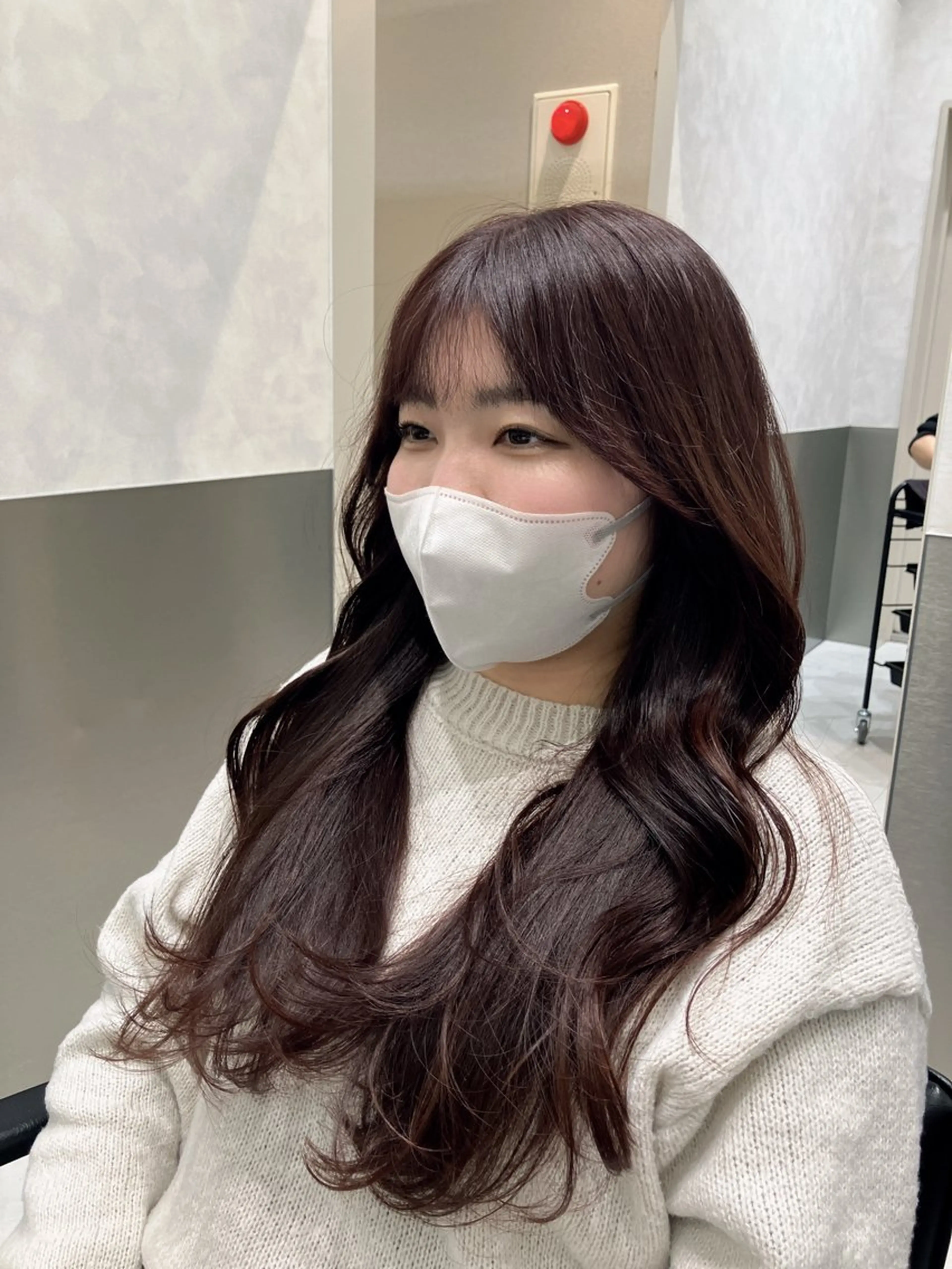 ロング カラー カット ヘアカラー トリートメント 💖ブリーチなし透明 感💖ASAHIのヘアスタイル